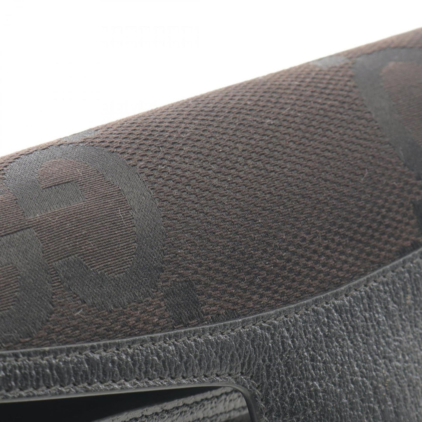 Gucci Black Canvas Leather Shoulder Bag ( )