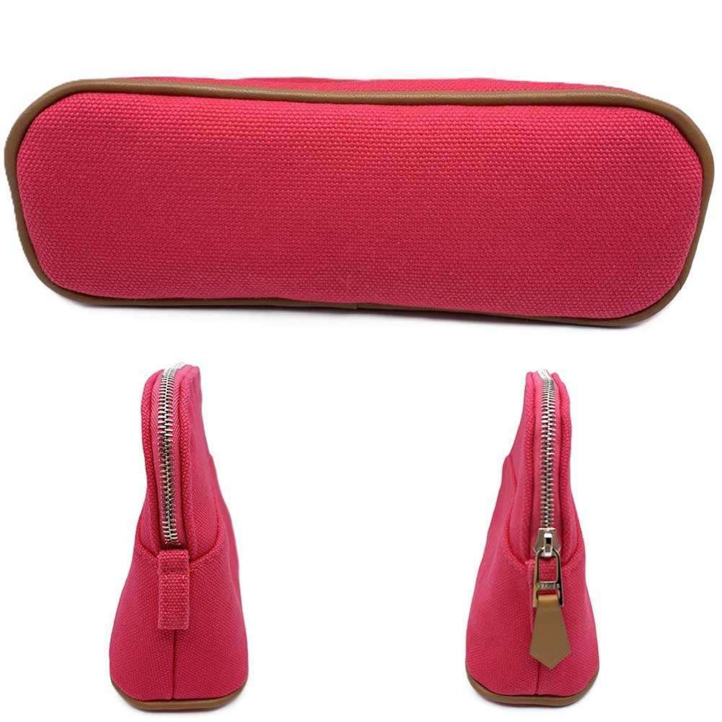 Hermes Pink Canvas Pouch ( )