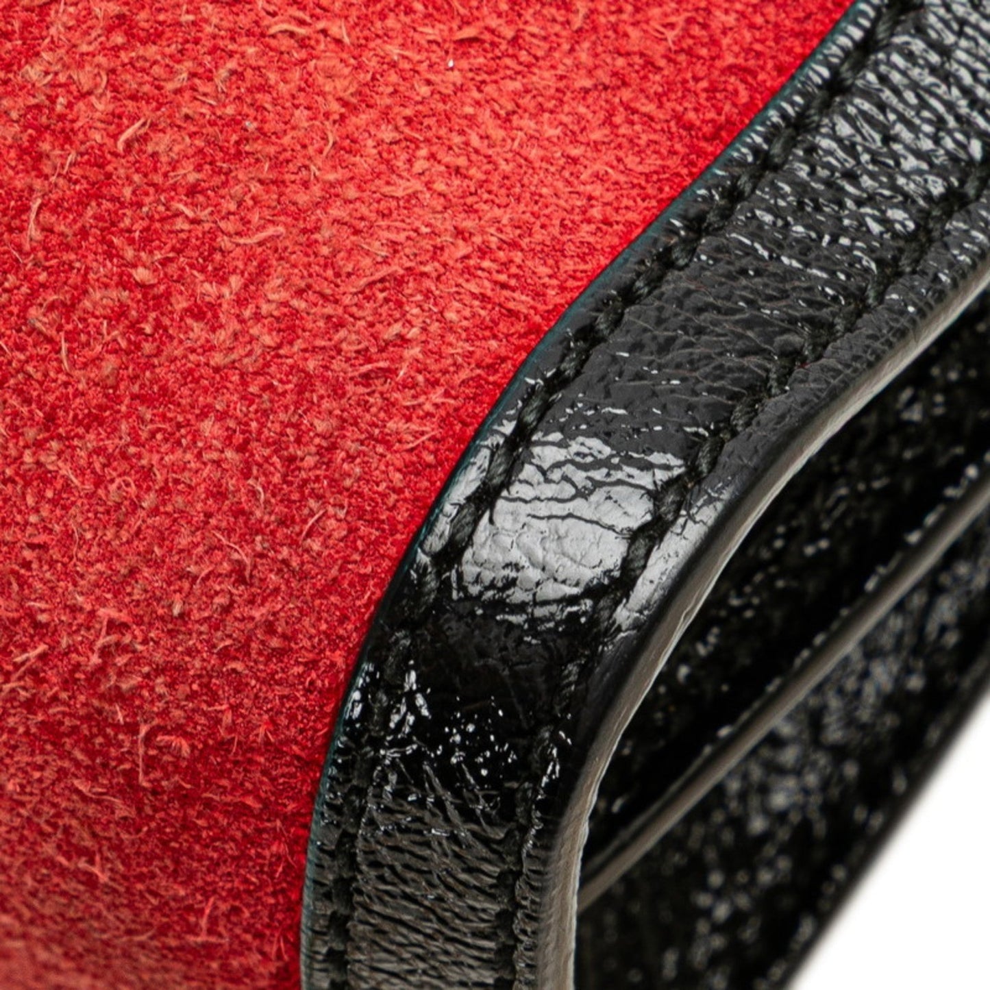 Gucci Black Red Color Leather Shoulder Bag ( )