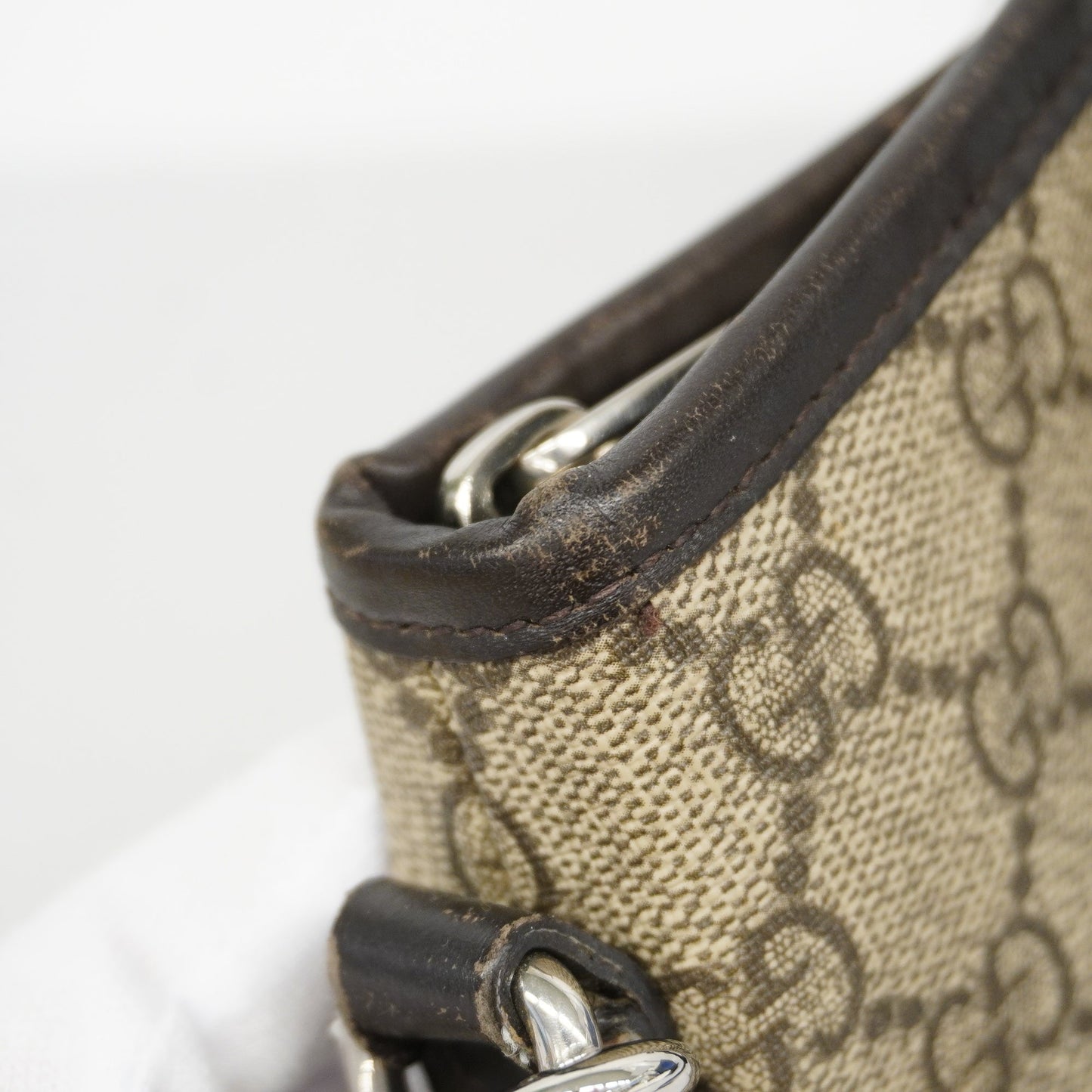 GUCCI Auth  2way Bag 429019 Women's GG Supreme,Leather Handbag,Shoulder Bag Beige