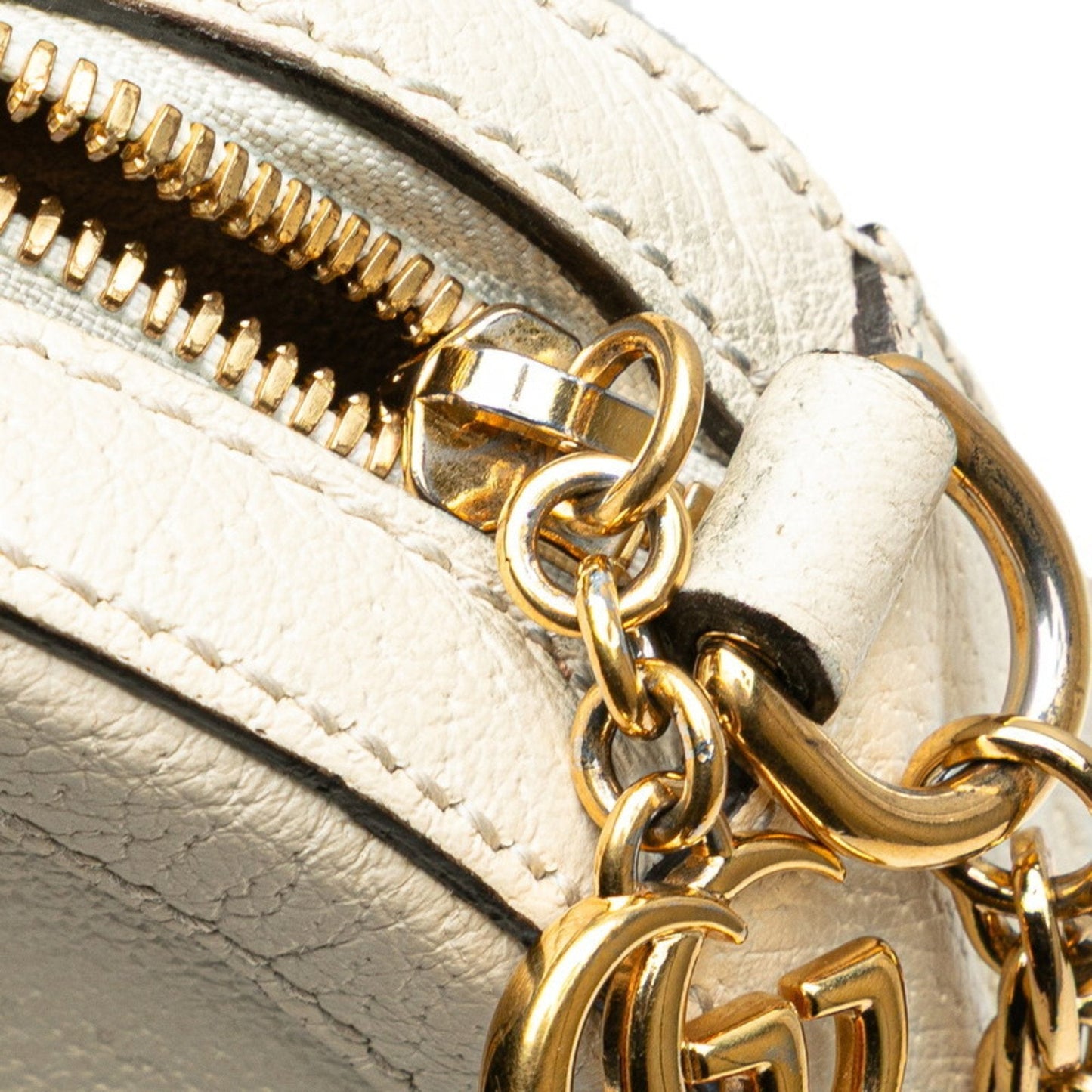 Gucci Ophidia Navy Red Color White Leather Shoulder Bag ( )