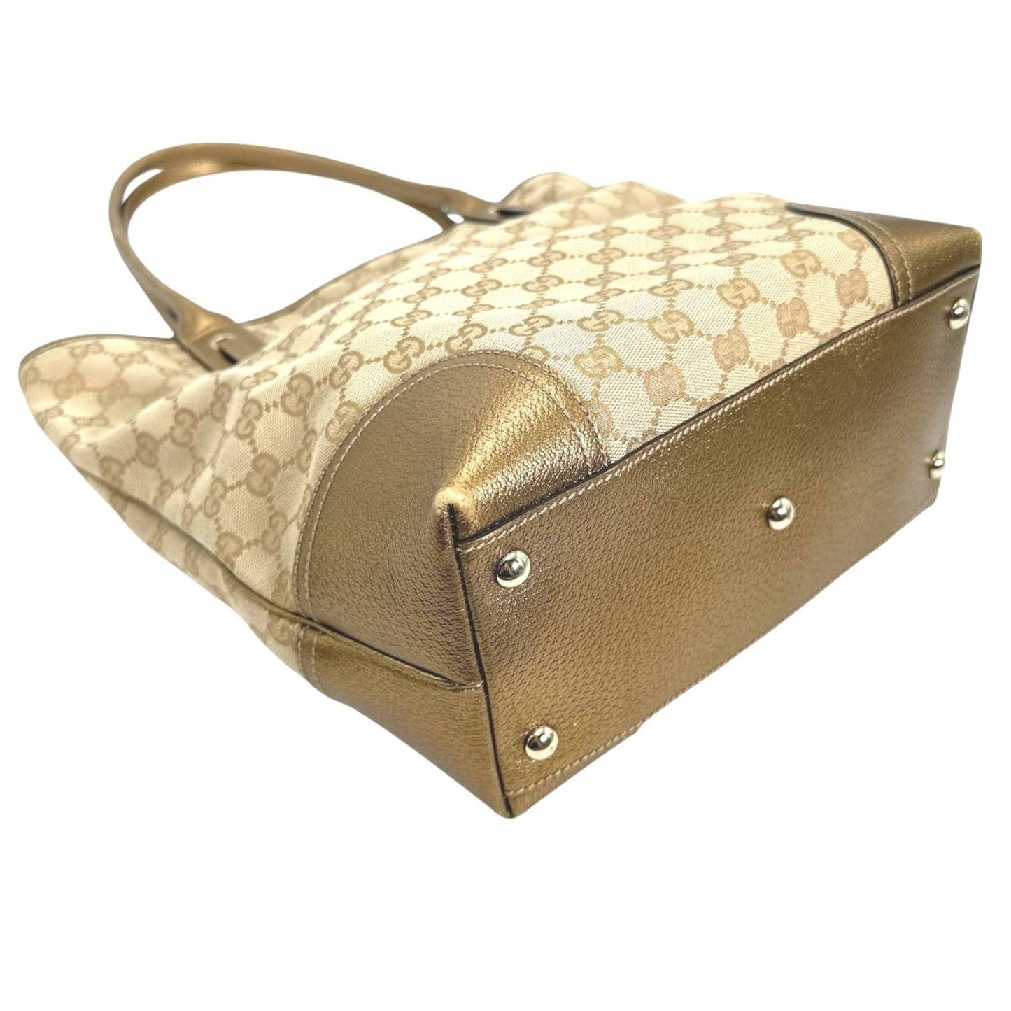 Gucci Beige Gg Canvas Handbag Tote Bag ( )