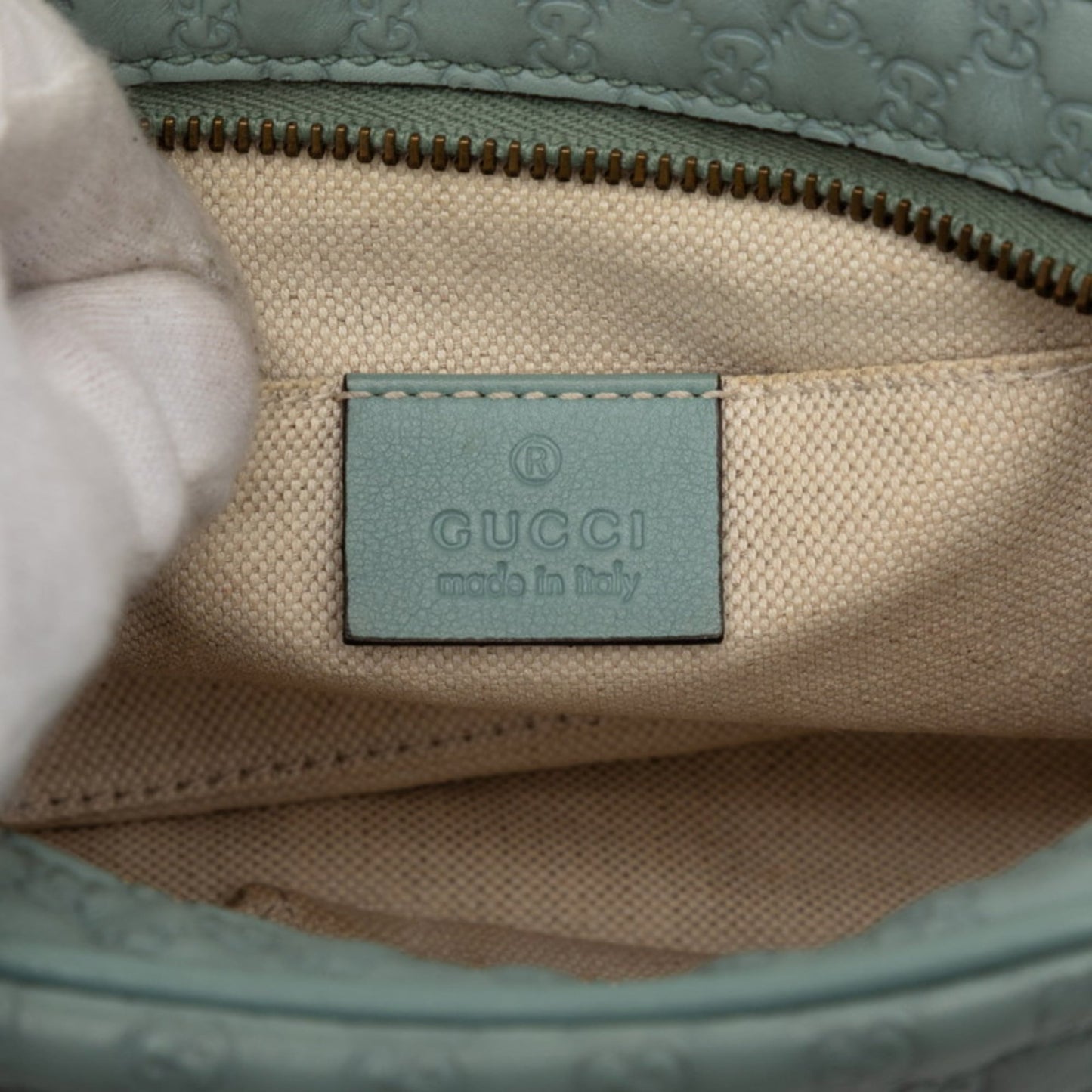 Gucci Blue Leather Shoulder Bag ( )