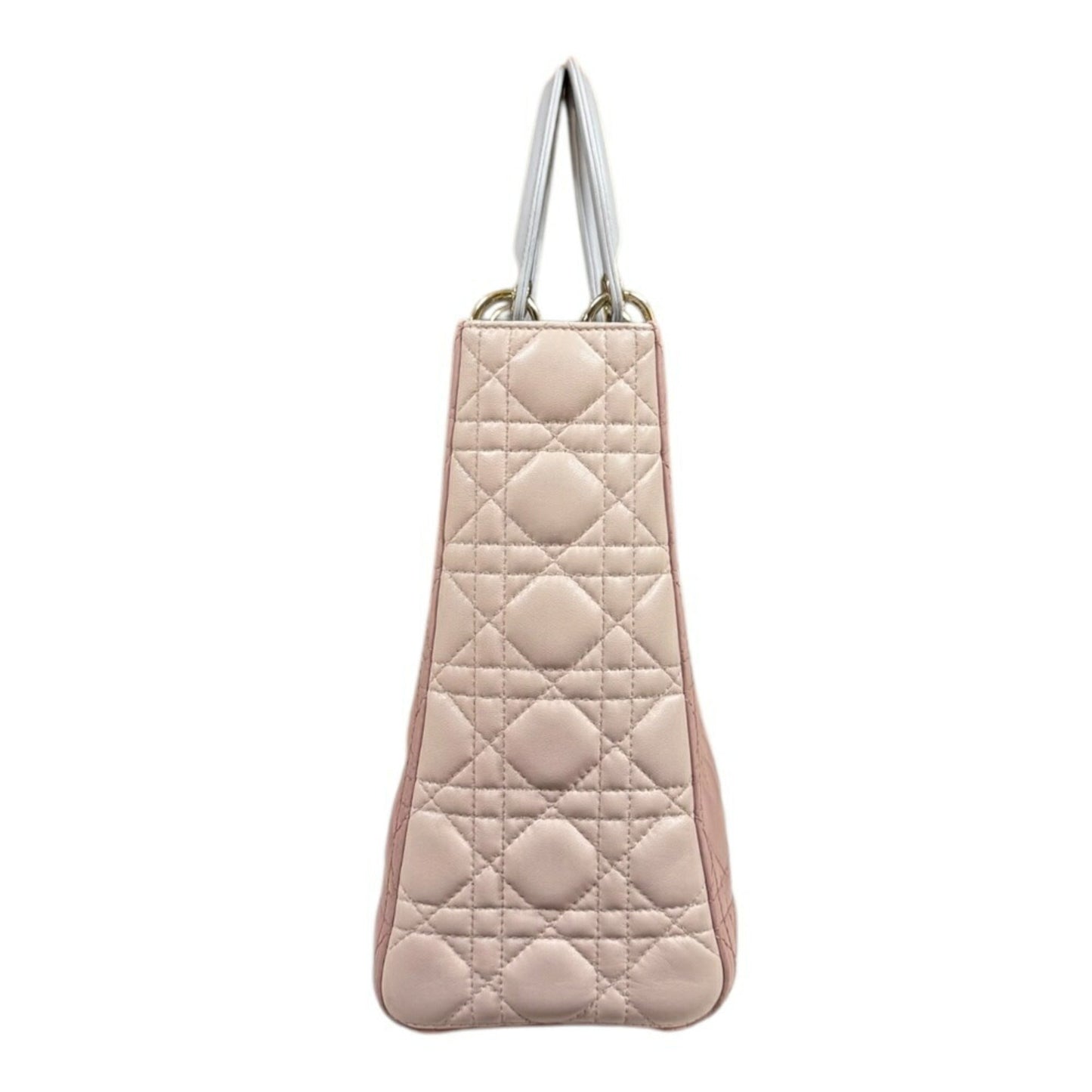Christian Dior Gray Pink Leather Shoulder Bag ()