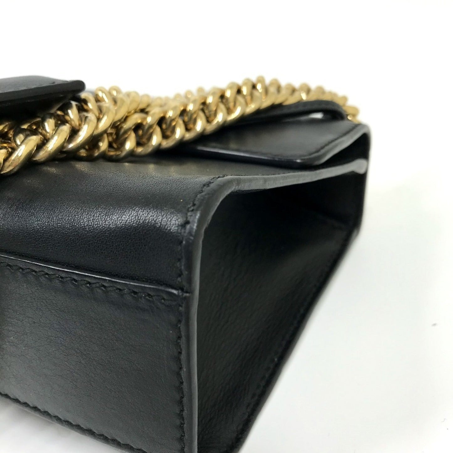Gucci Black Leather Shoulder Bag ( )
