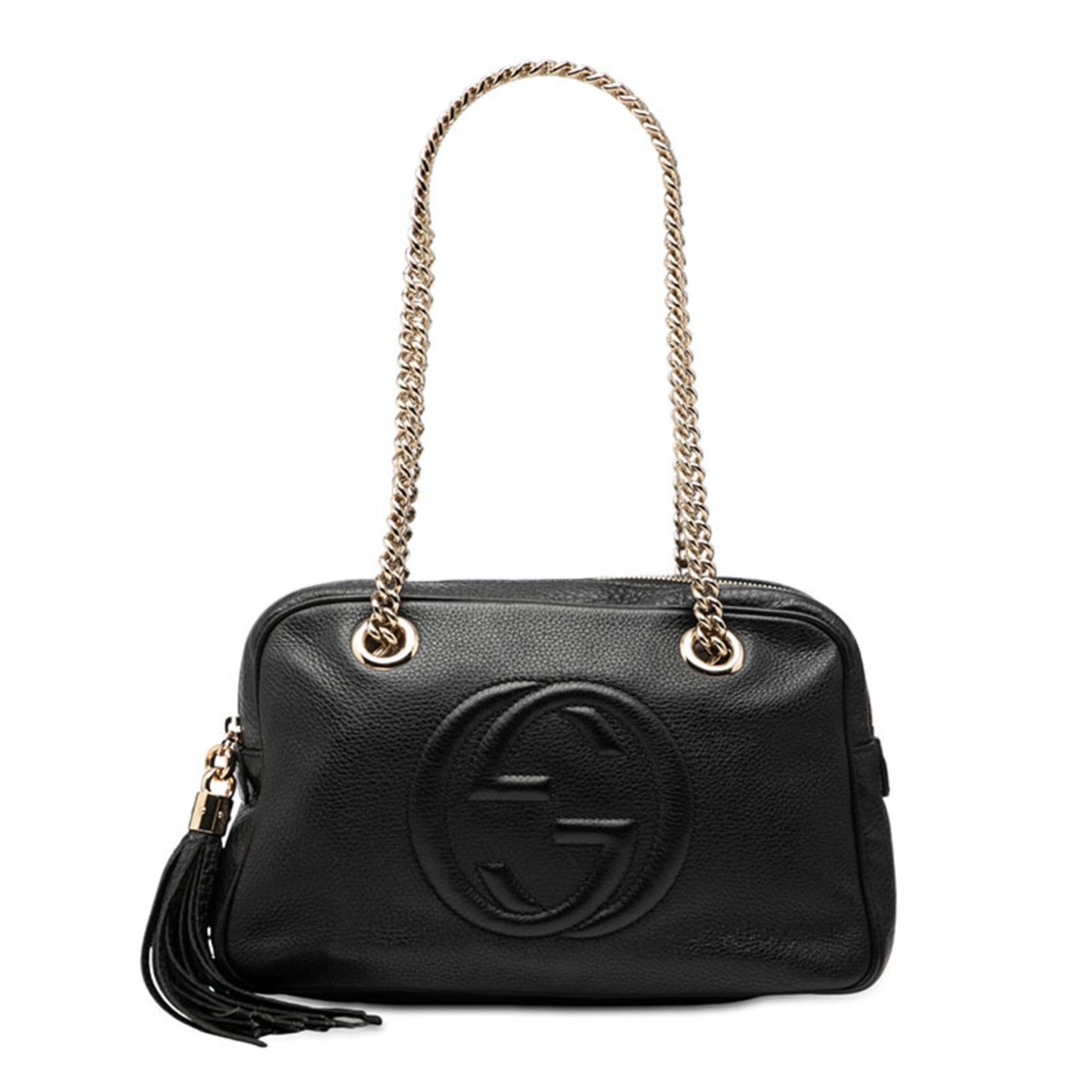 Gucci Black Leather Shoulder Bag ( )
