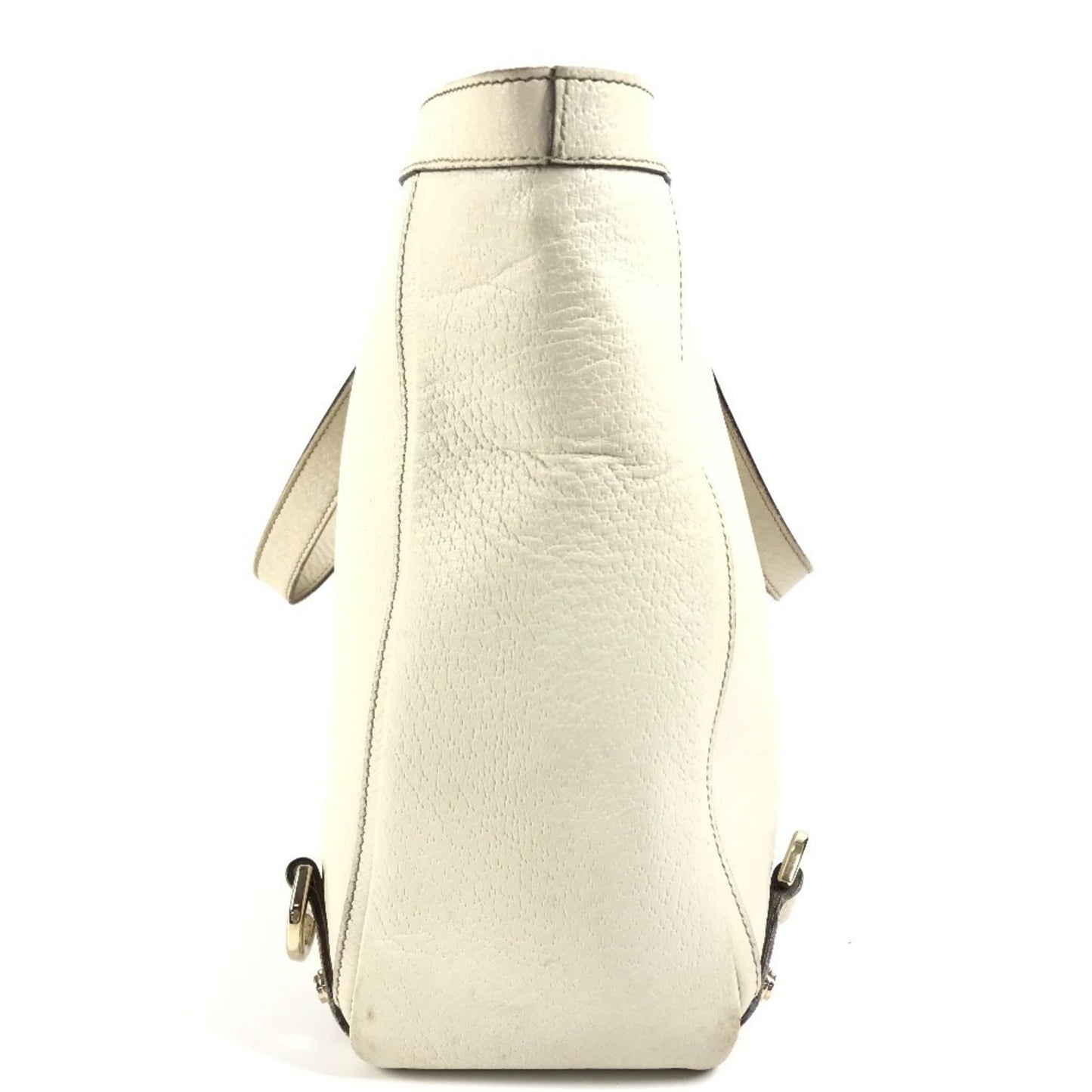 Gucci Pink White Leather Handbag Shoulder Bag Tote Bag ( )