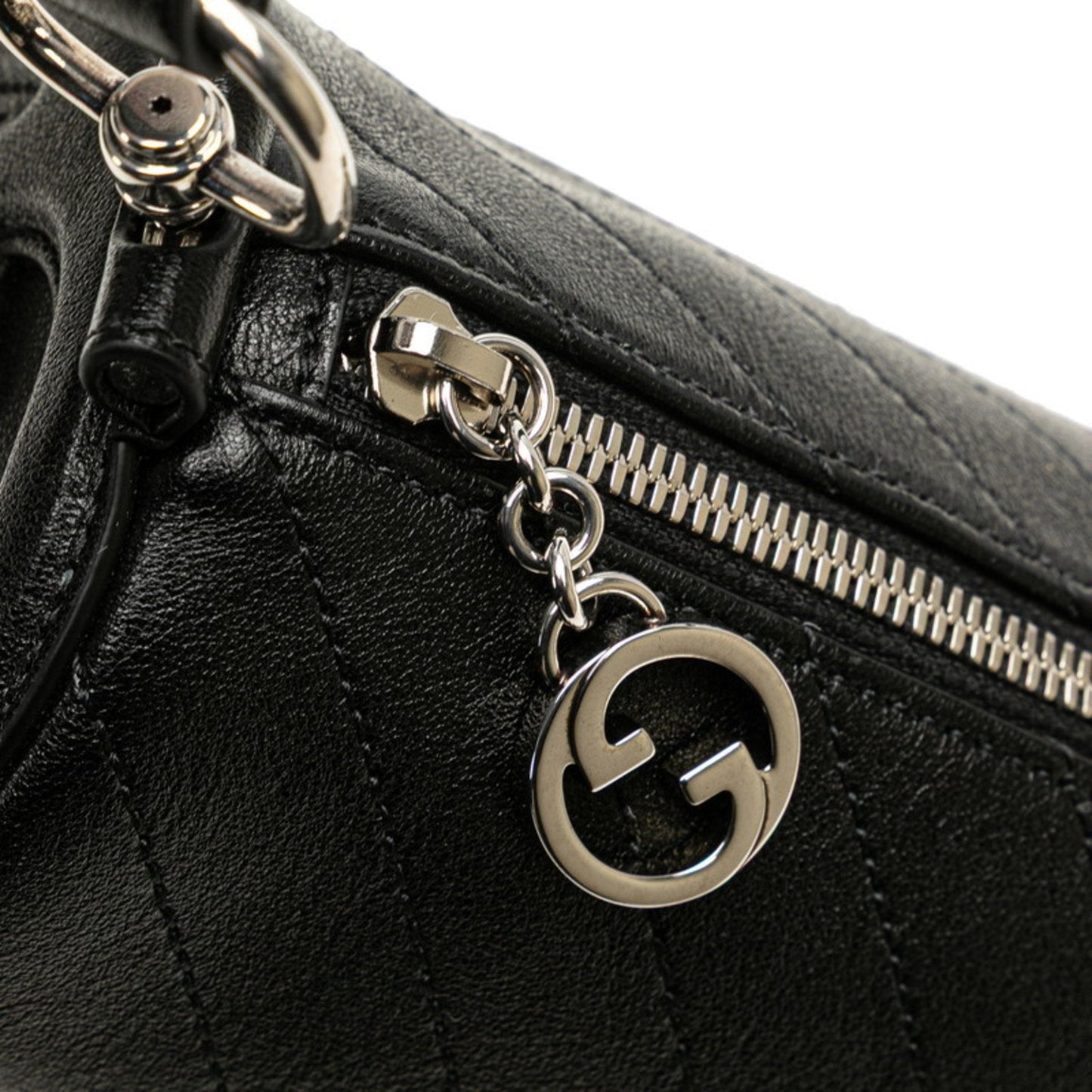 Gucci Black Leather Shoulder Bag ( )