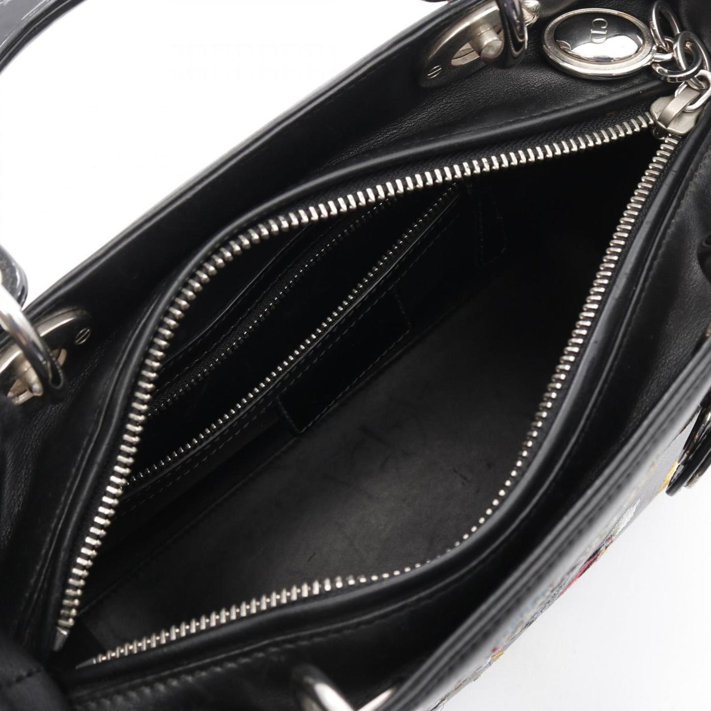 Christian Dior Lady Dior Black Leather Handbag ()