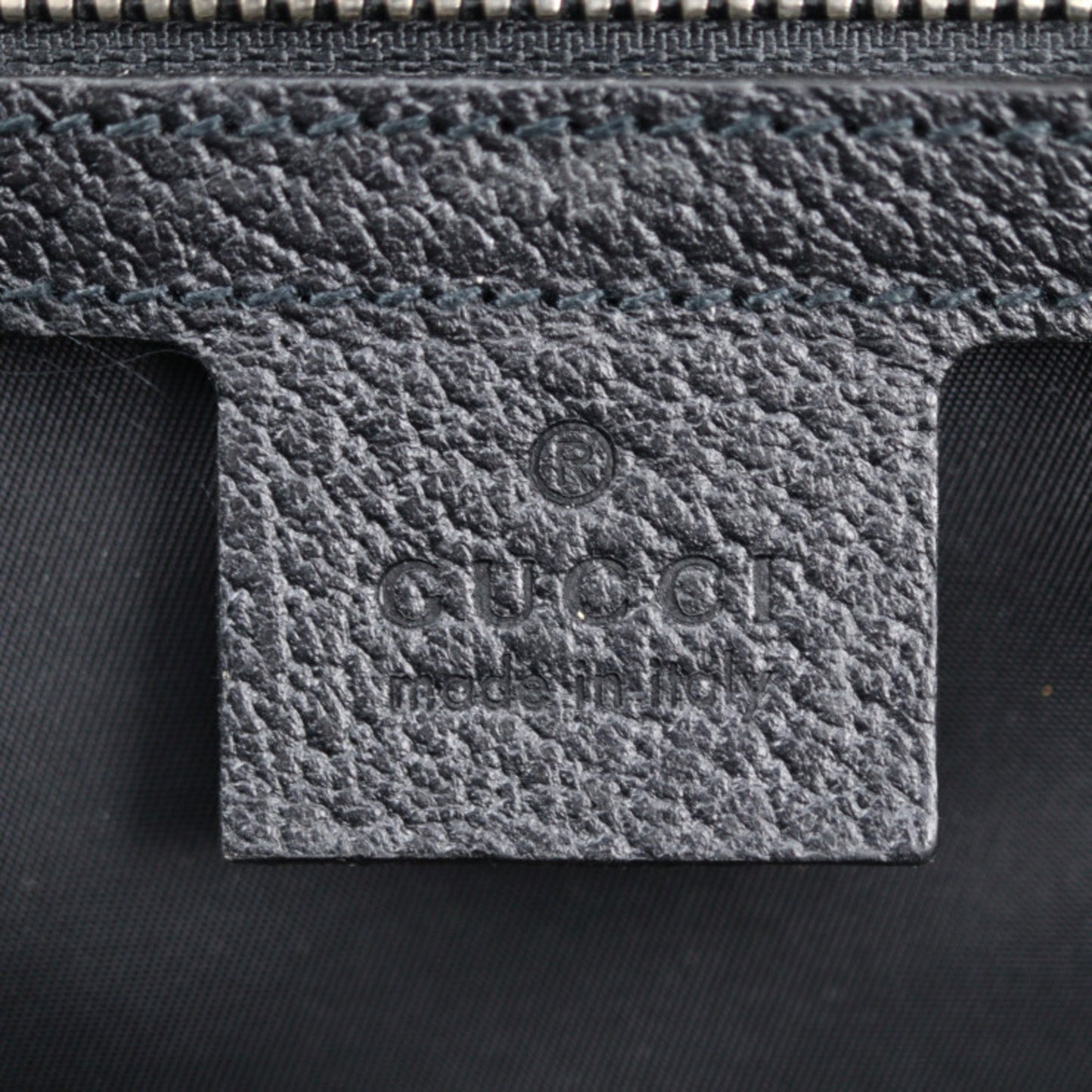 Gucci Black Nylon Leather Handbag Shoulder Bag ( )