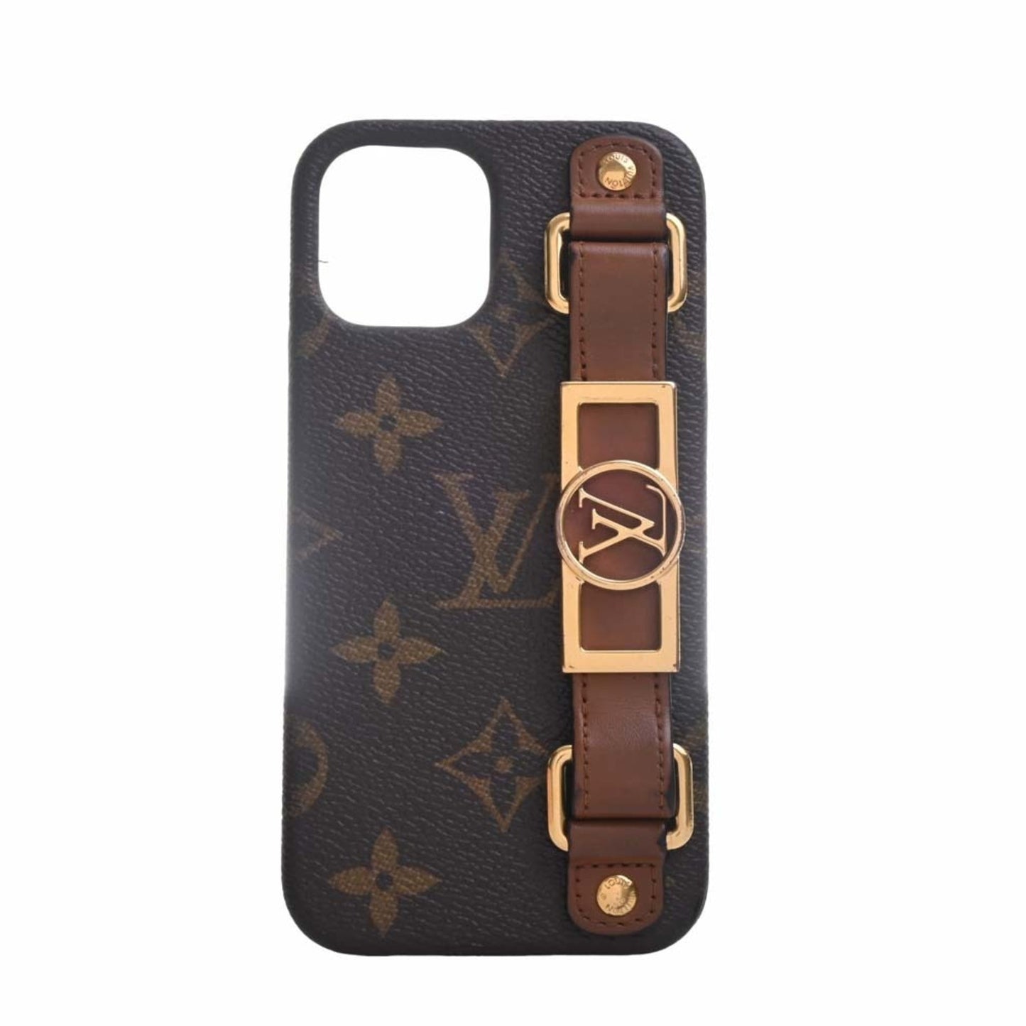LOUIS VUITTON Monogram Bumper Dauphine 12 12PRO iPhone Case M69782 Brown Women's