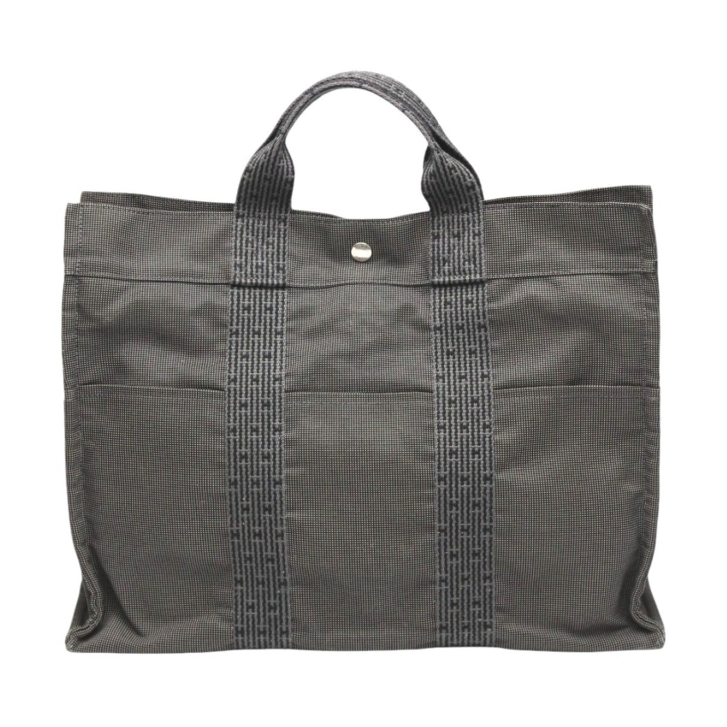 Hermes Her Line Gray Canvas Tote Bag ( )