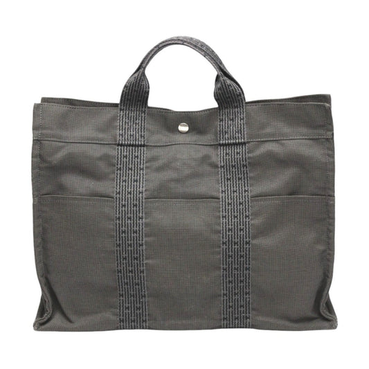 Hermes Her Line Gray Canvas Tote Bag ( )
