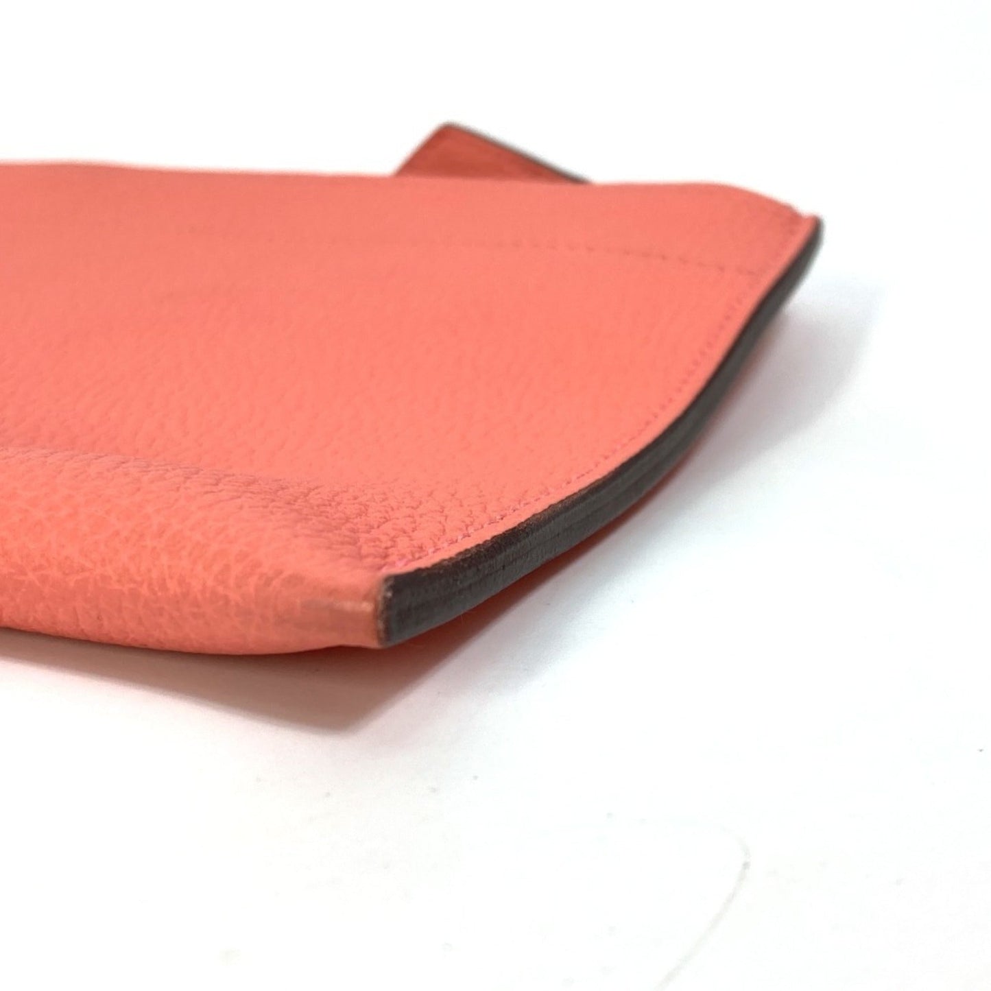 Hermes Pink Togo Leather Clutch Bag Pouch ( )