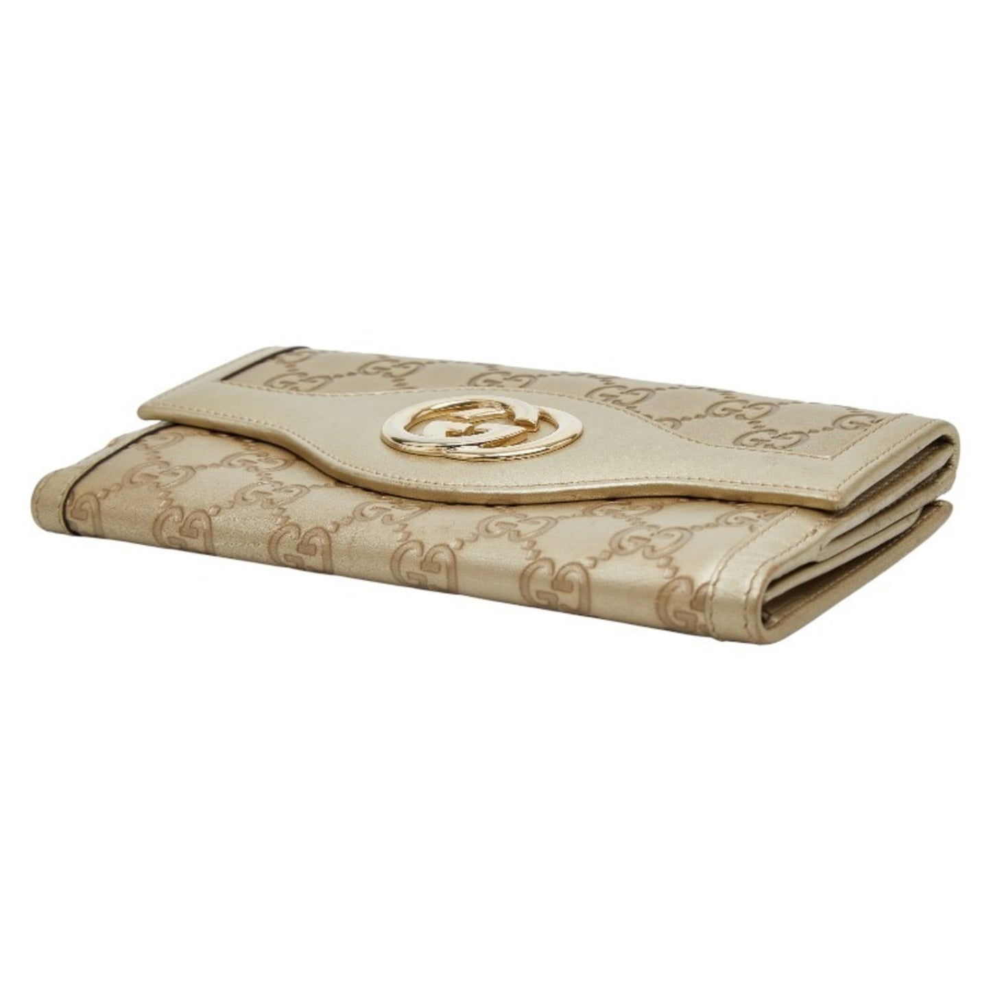 Gucci Gold Leather Coin Purse/Coin Case ( )