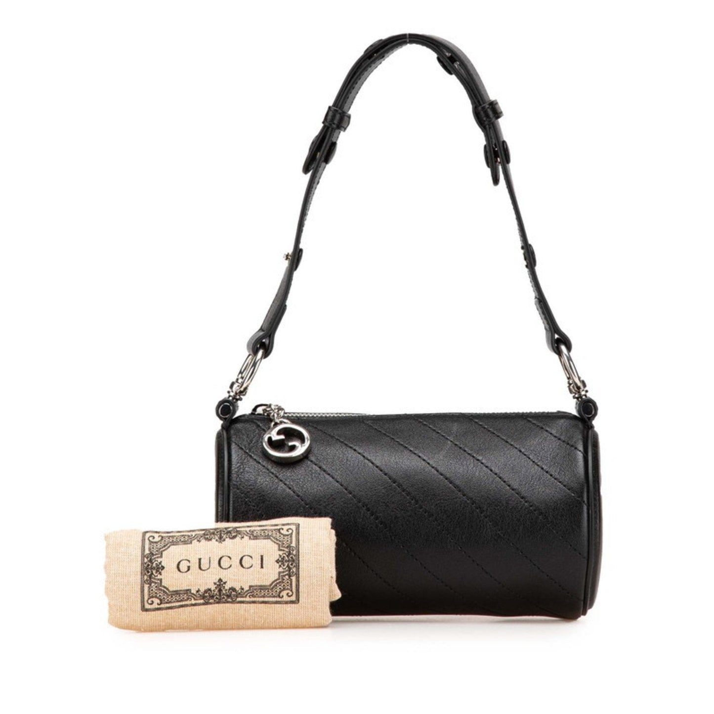 Gucci Black Leather Shoulder Bag ( )