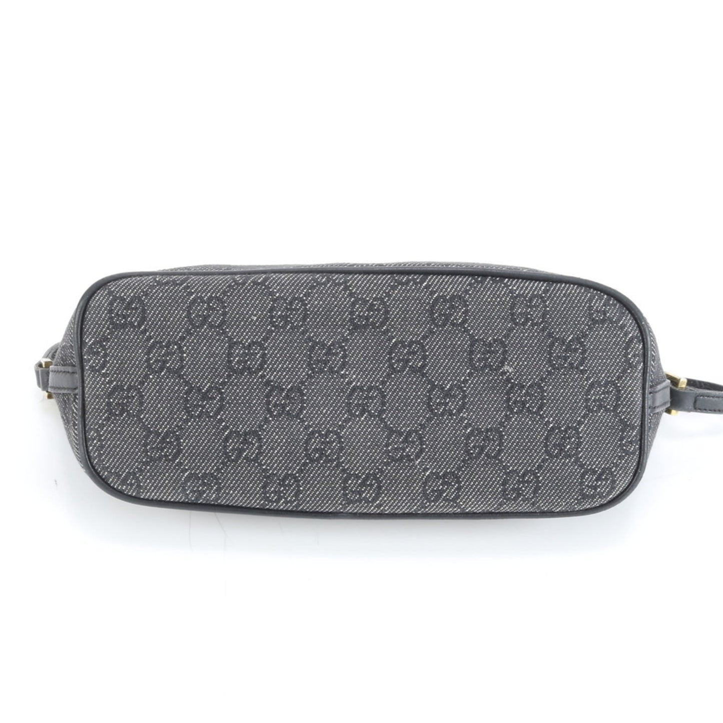 Gucci Black Leather Canvas Pouch Shoulder Bag ( )