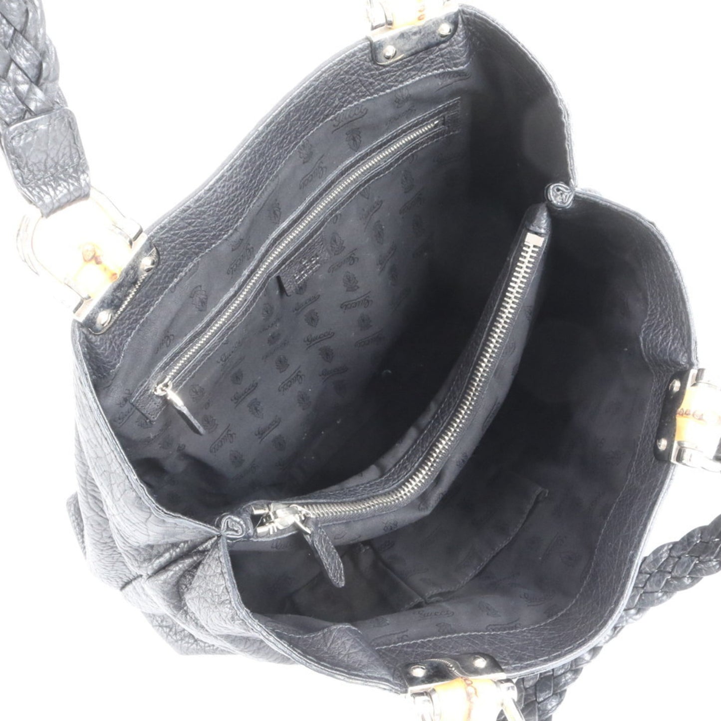 Gucci Black Leather Tote Bag ( )