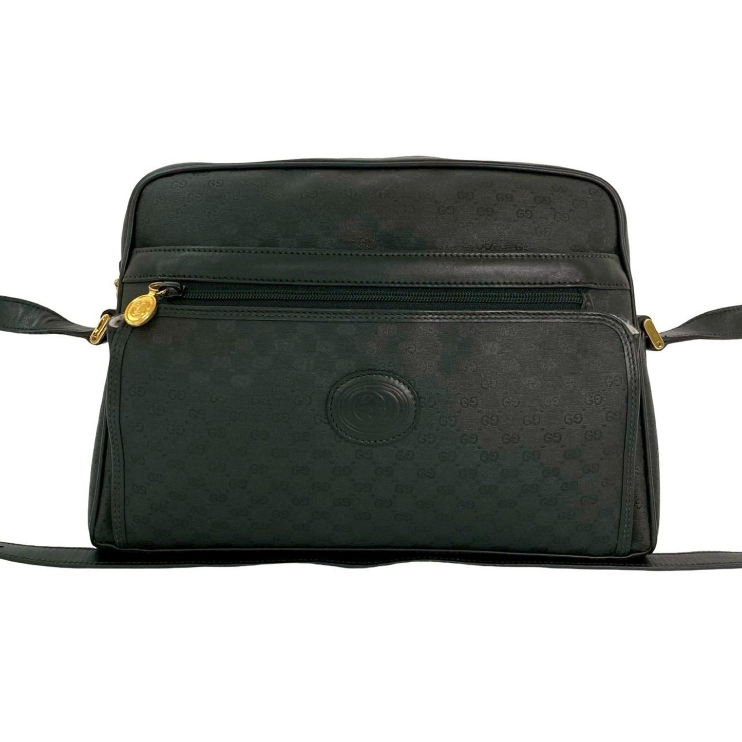Gucci Black Leather Pvc Pochette Shoulder Bag ( )
