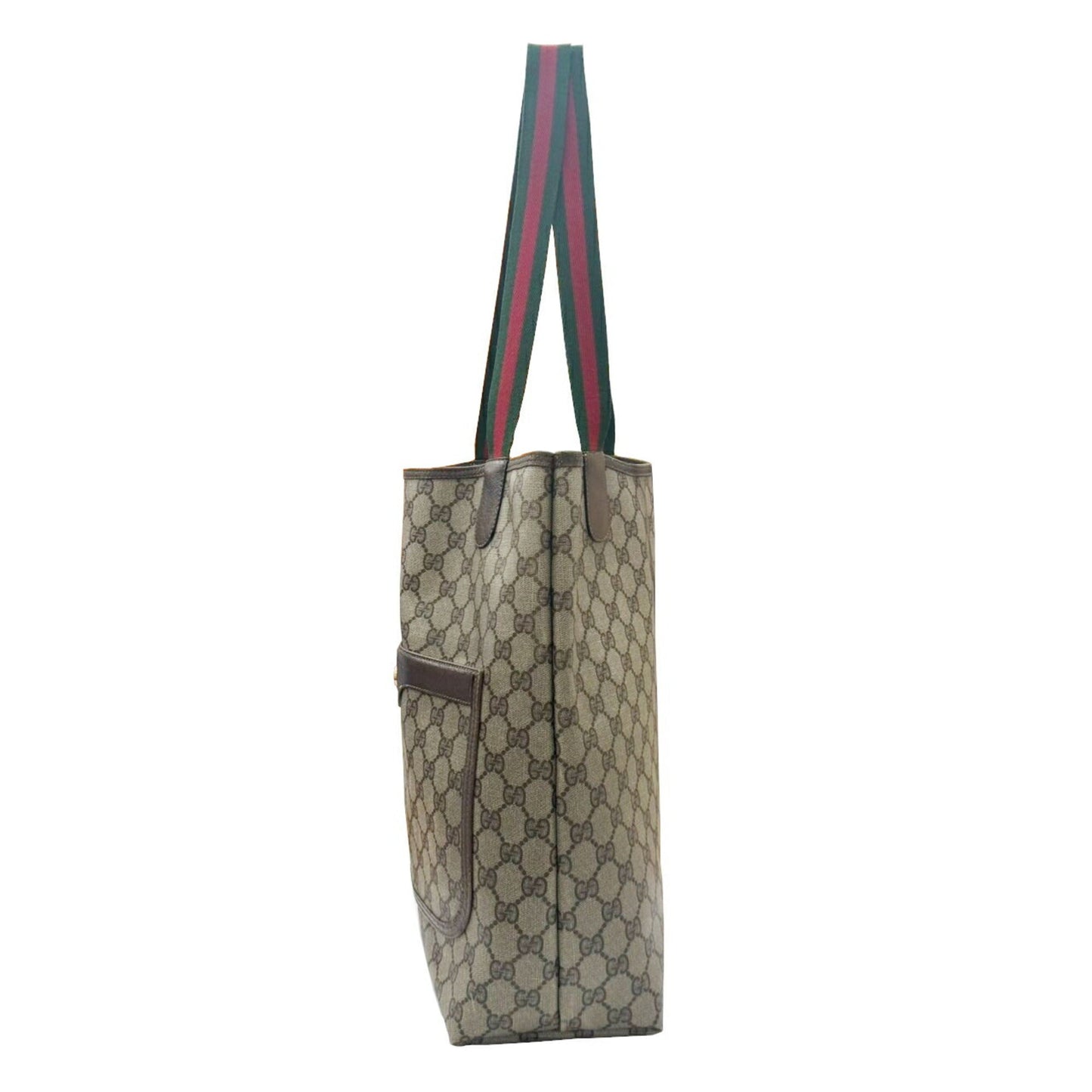 Gucci Beige Pvc Leather Tote Bag ( )