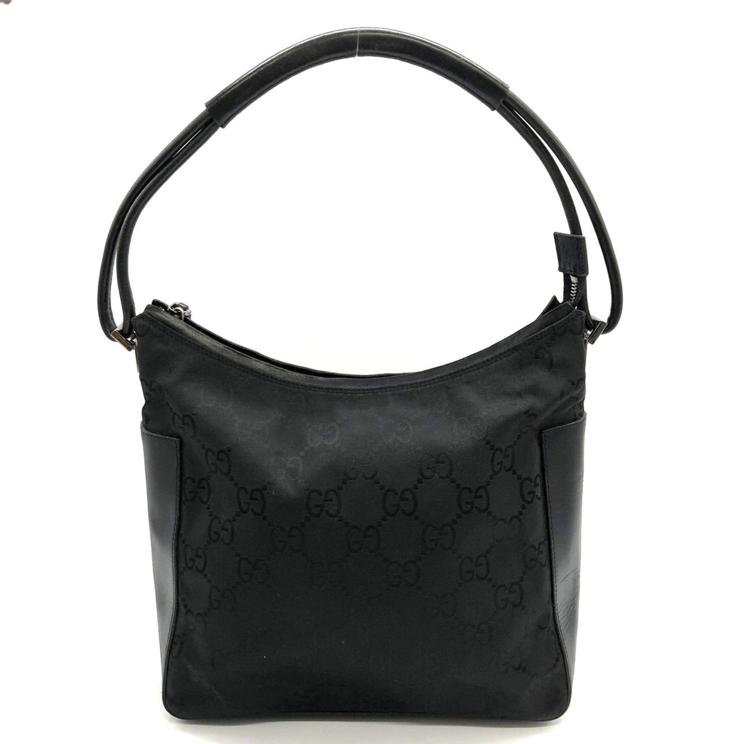 Gucci Black Nylon Leather Shoulder Bag ( )