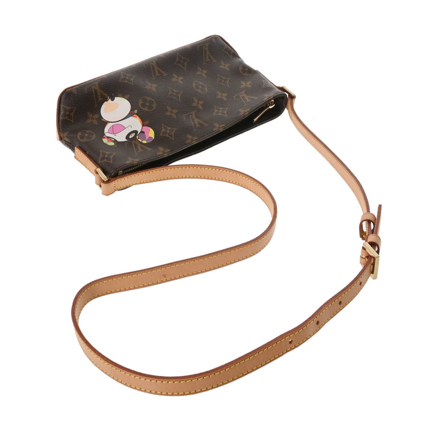 LOUIS VUITTON Monogram Trotter Panda Brown M51241 Women's Canvas Shoulder Bag