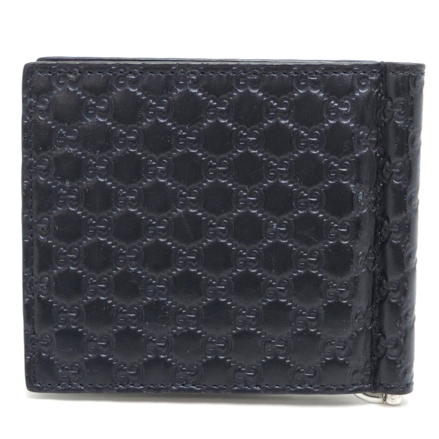 Gucci Guccissima Navy Leather Money Clip ( )