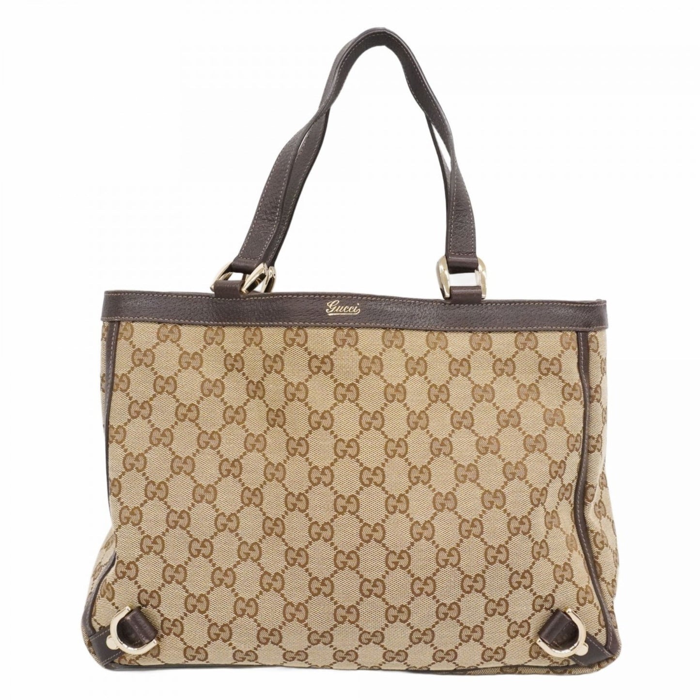 Gucci Brown Canvas Tote Bag ( )