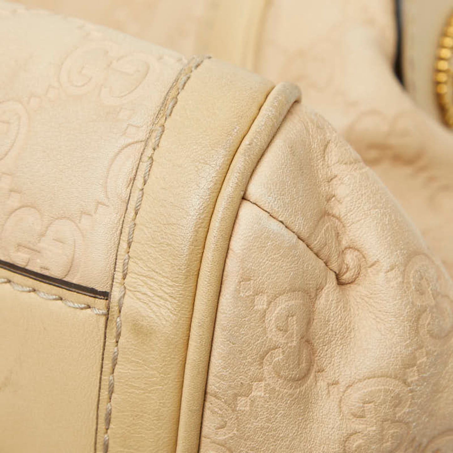 Gucci Beige Gg Leather Leather Handbag ( )