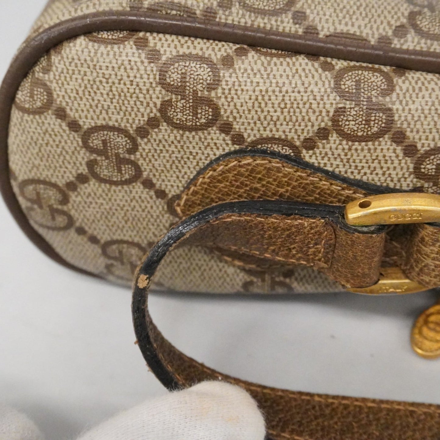 Gucci Brown Canvas Shoulder Bag ( )