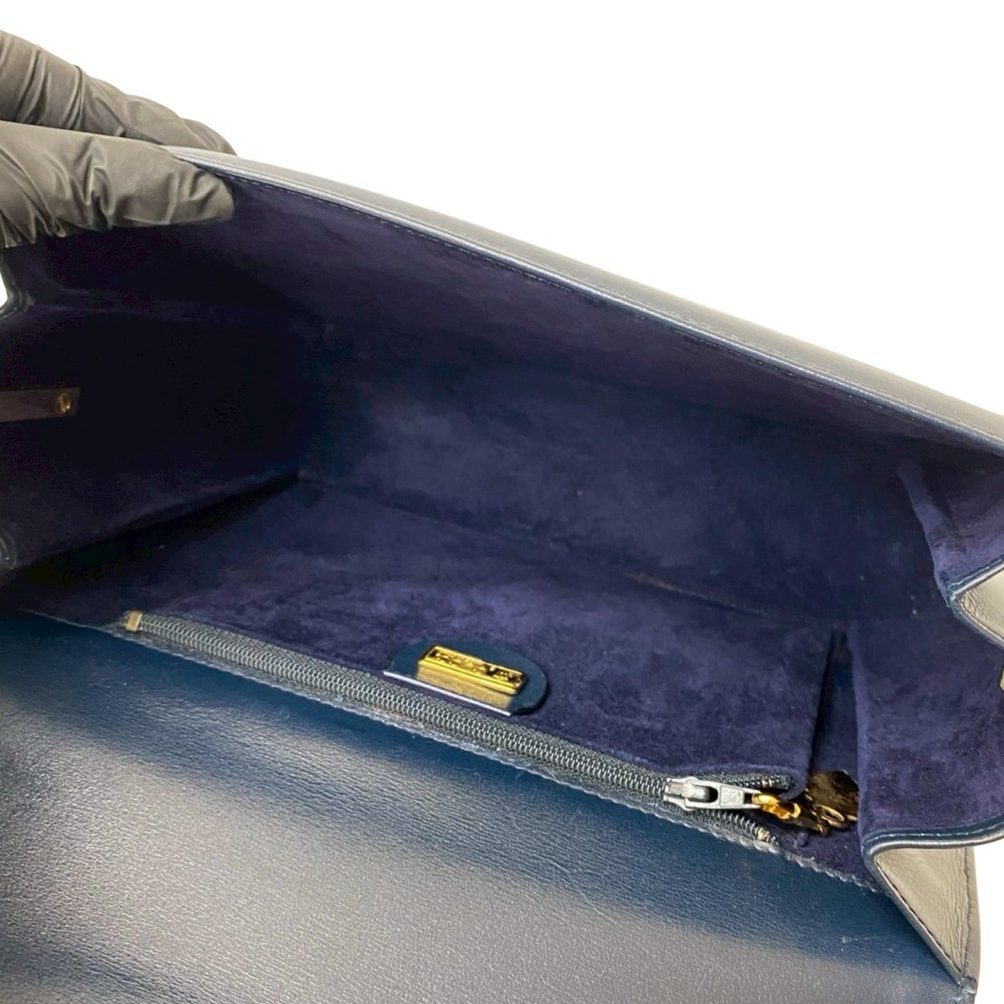 Gucci Navy Leather Pochette Shoulder Bag ( )