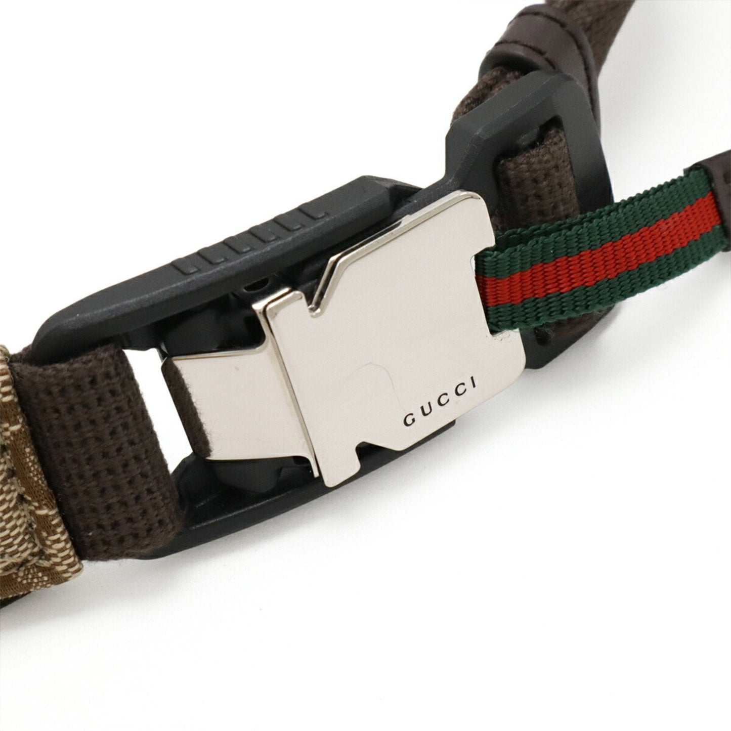 Gucci Beige Dark Brown Canvas Sling Bag ( )