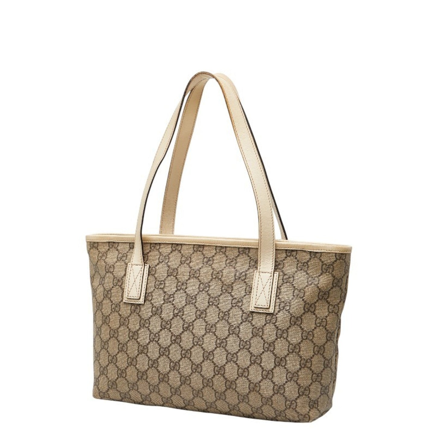 Gucci Beige Ivory Pvc Leather Handbag Tote Bag ( )