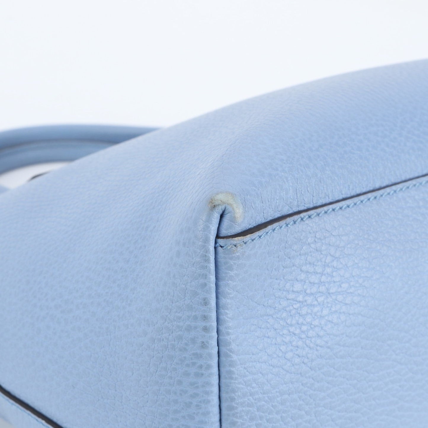 Gucci Light Blue Leather Handbag Tote Bag ( )