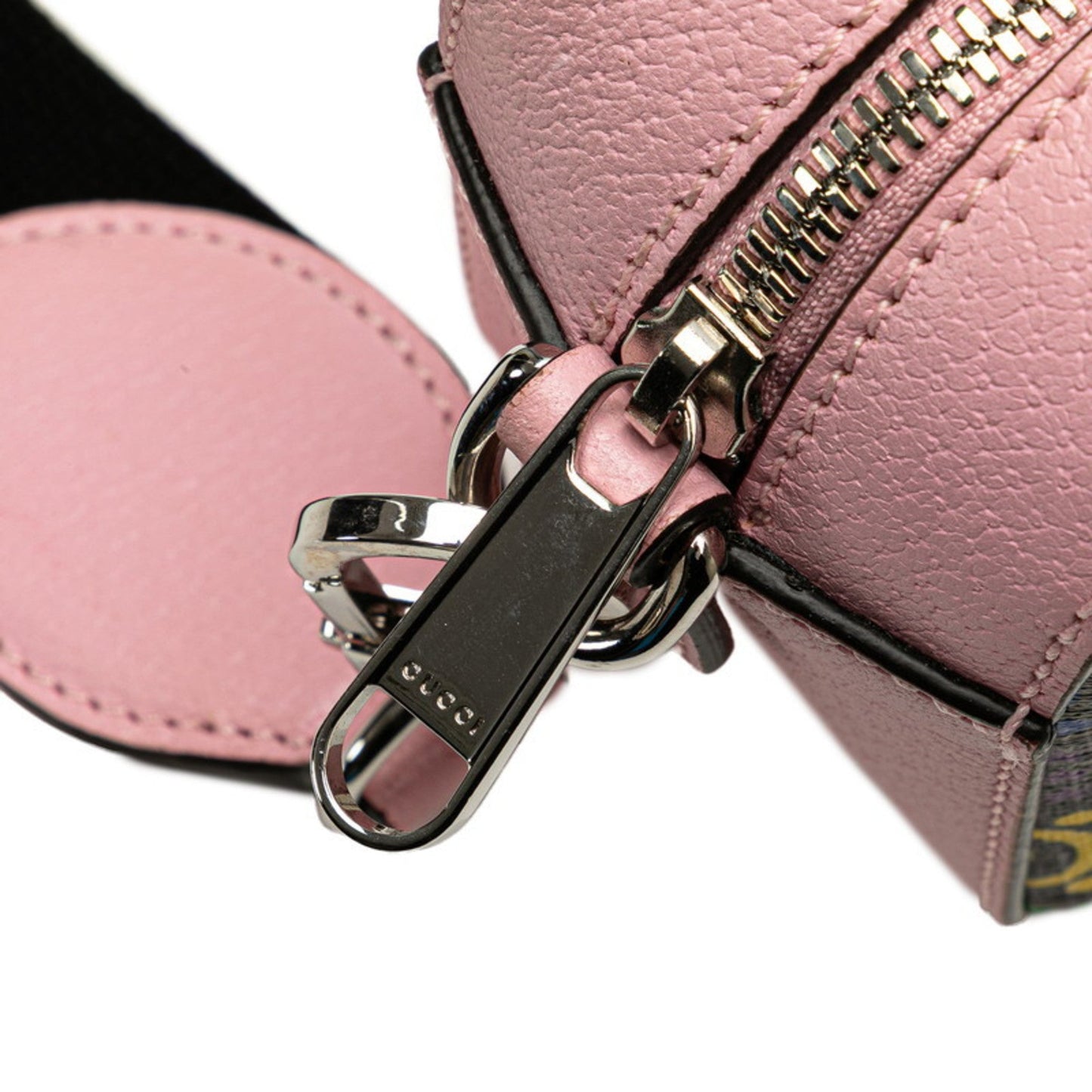 Gucci Black Multi-Color Pink Pvc Leather Shoulder Bag ( )