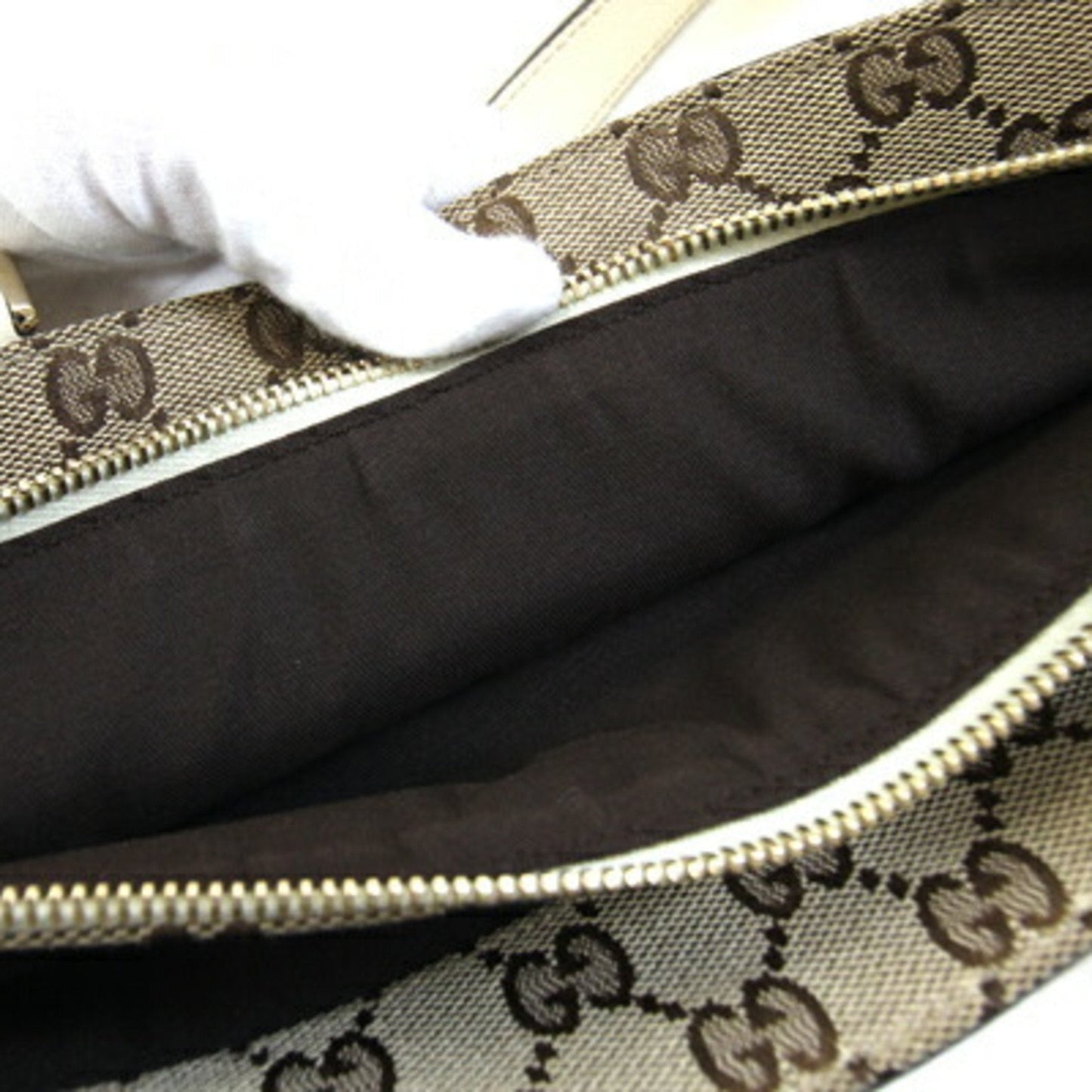 Gucci Abbey Ivory Leather Tote Bag ( )