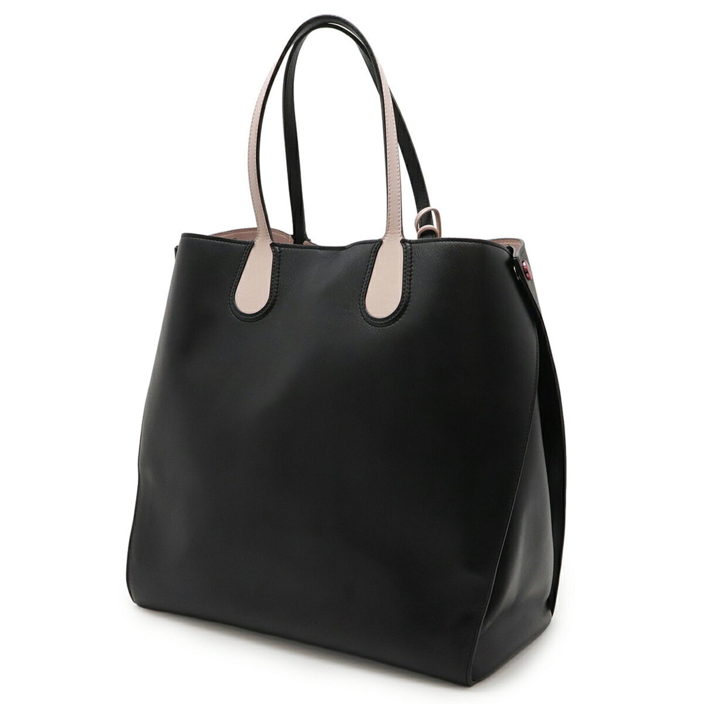 Christian Dior Black Pink Leather Tote Bag ()
