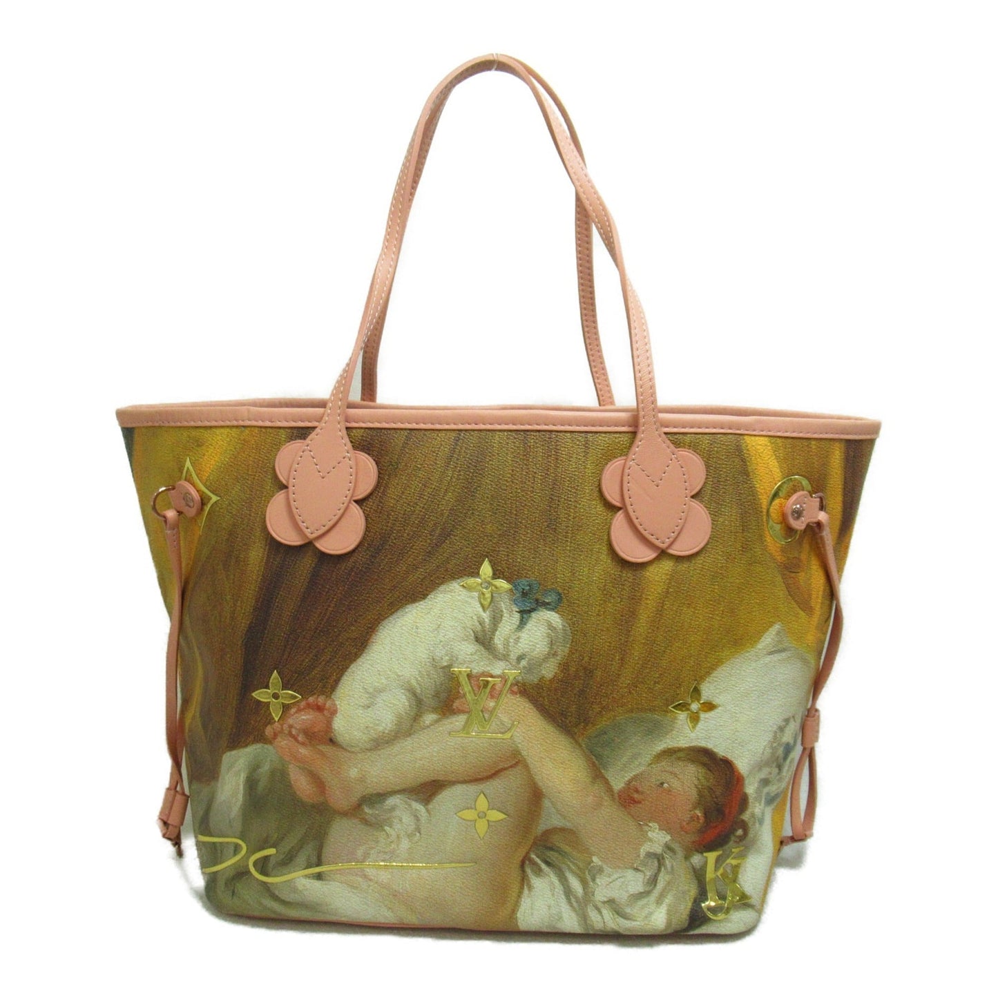 LOUIS VUITTON Fragonard Neverfull MM Pink Masters collection PVC coated canvas M43319