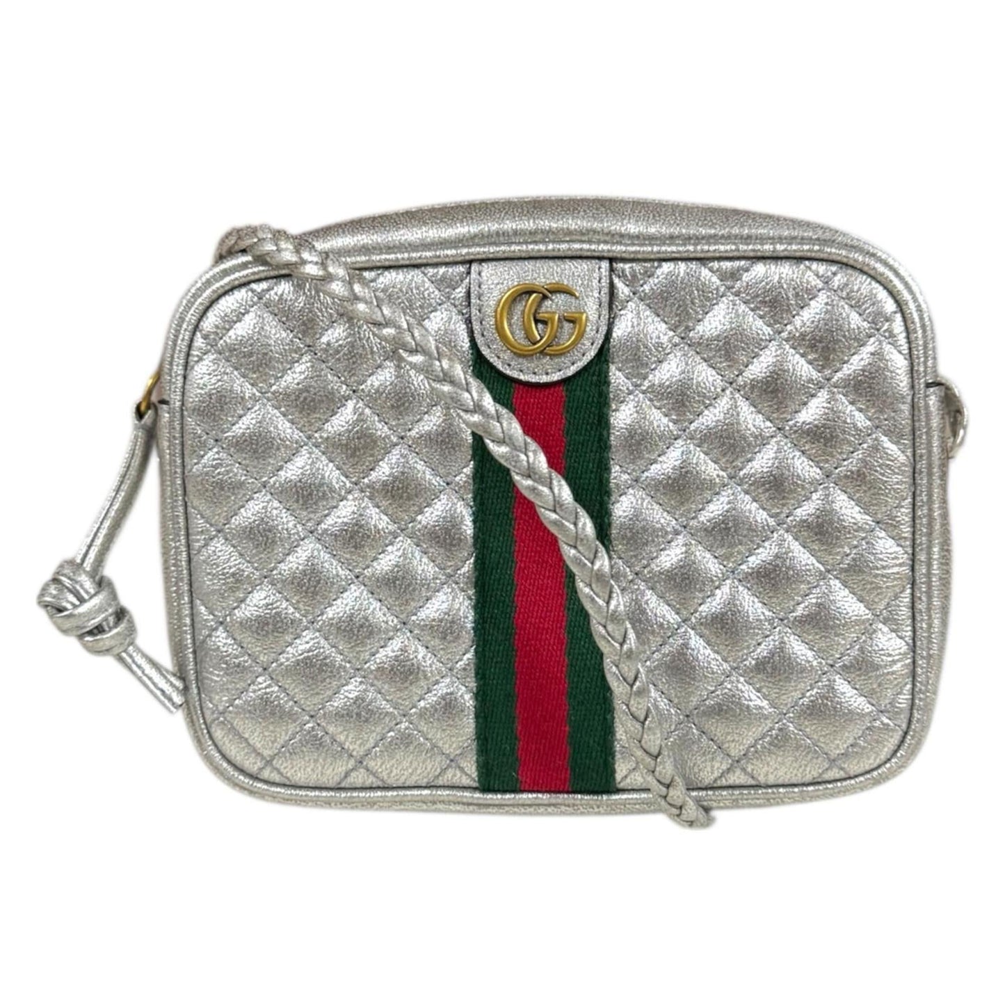 Gucci Silver Leather Shoulder Bag ( )