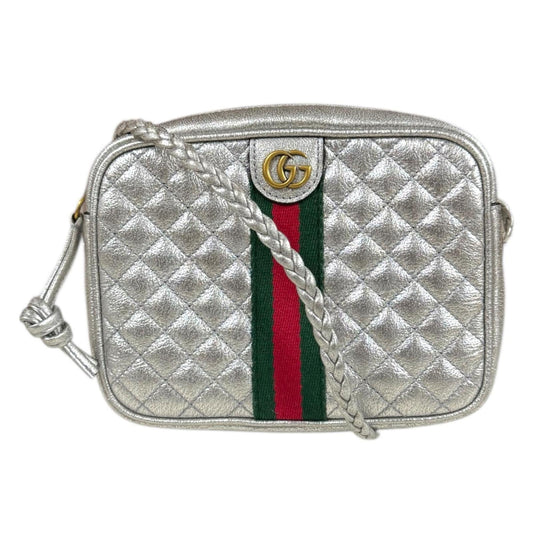 Gucci Silver Leather Shoulder Bag ( )