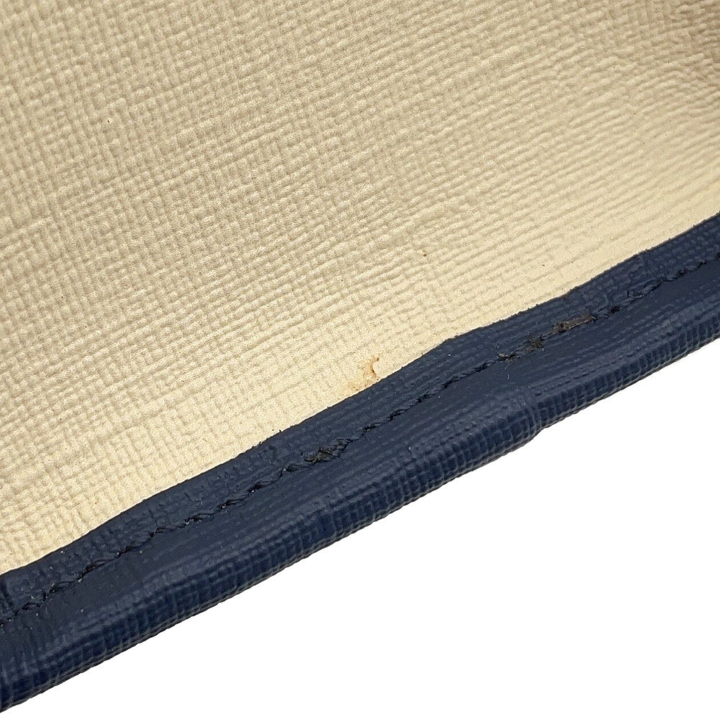 Gucci Ivory Multi-Color Navy Leather Shoulder Bag Tote Bag ( )