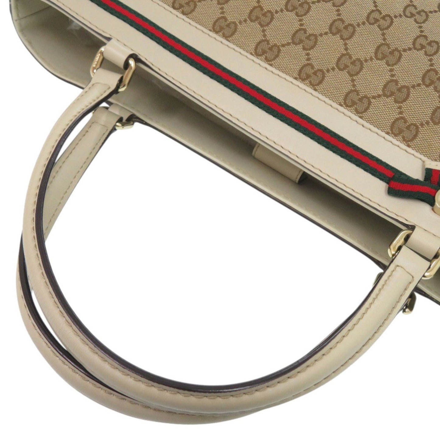 Gucci Beige Gg Canvas Tote Bag ( )