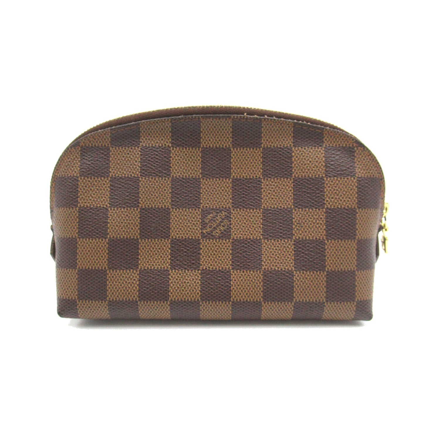 LOUIS VUITTON Pochette Cosmetic PM Brown Ebene Damier PVC coated canvas Clutch