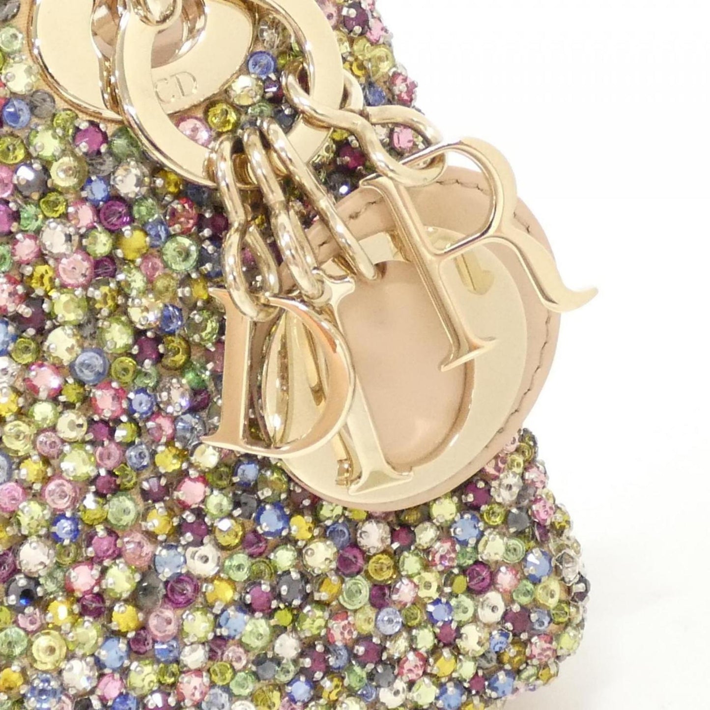 Christian Dior Multi-Color Leather Rhinestone Shoulder Bag ()