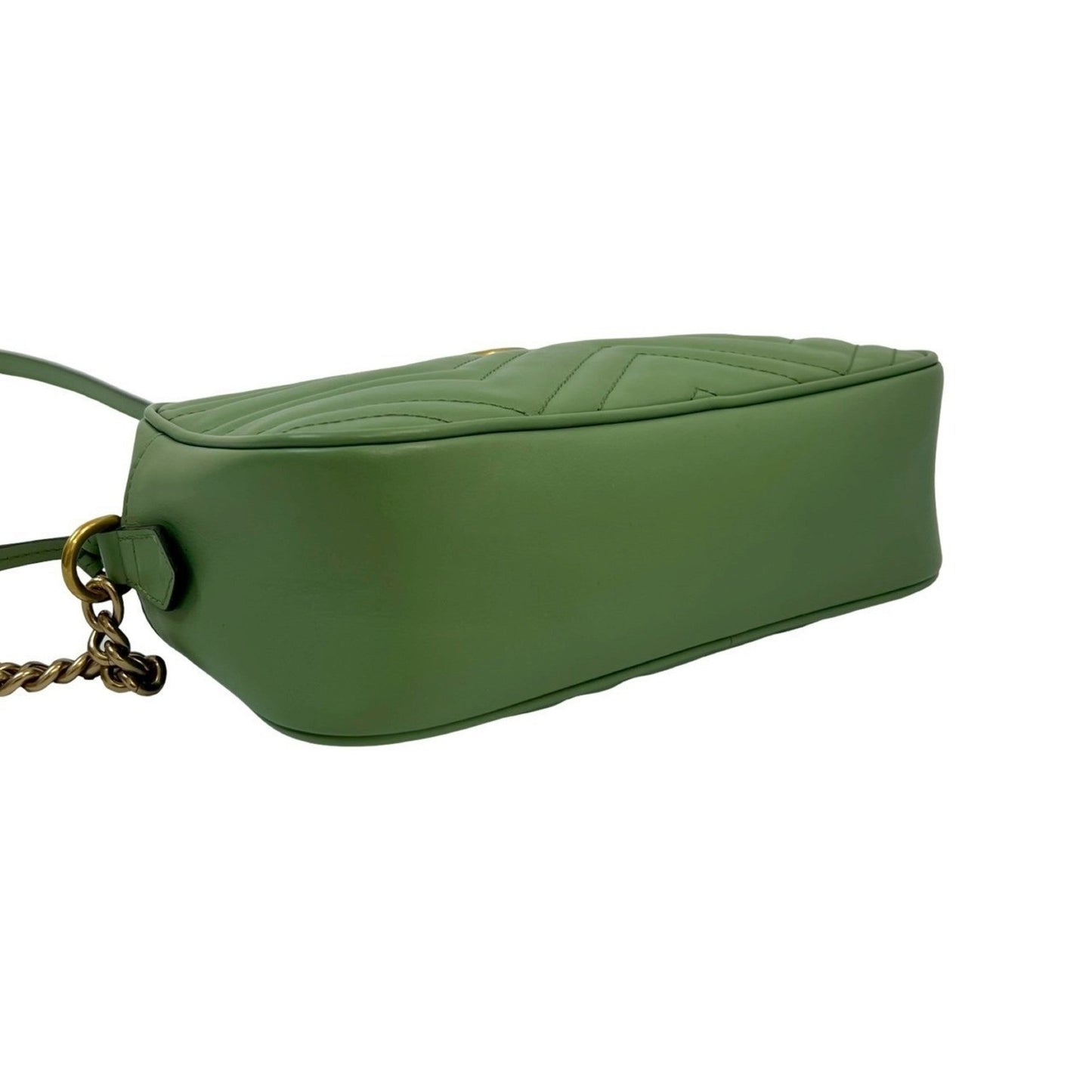 Gucci Green Leather Pochette Shoulder Bag ( )