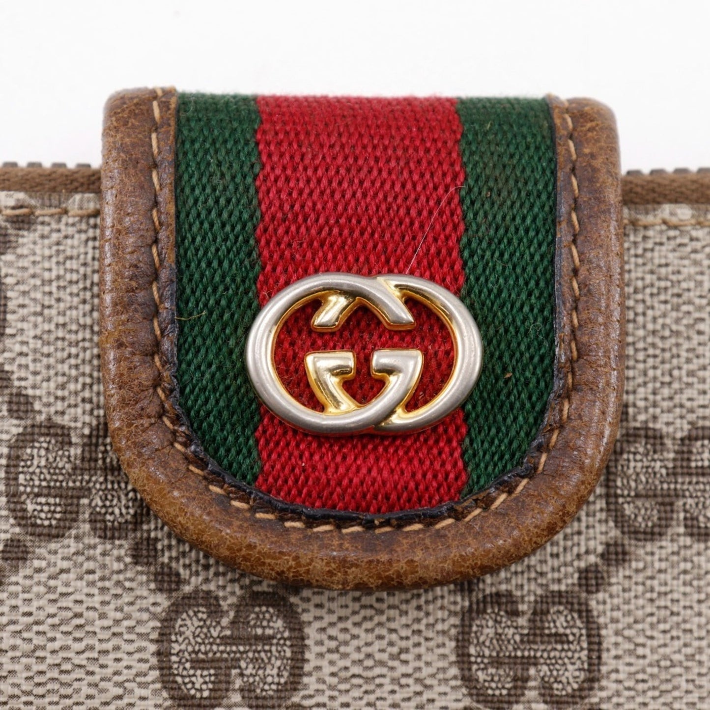 Gucci Sherry Line Brown Pvc Handbag ( )