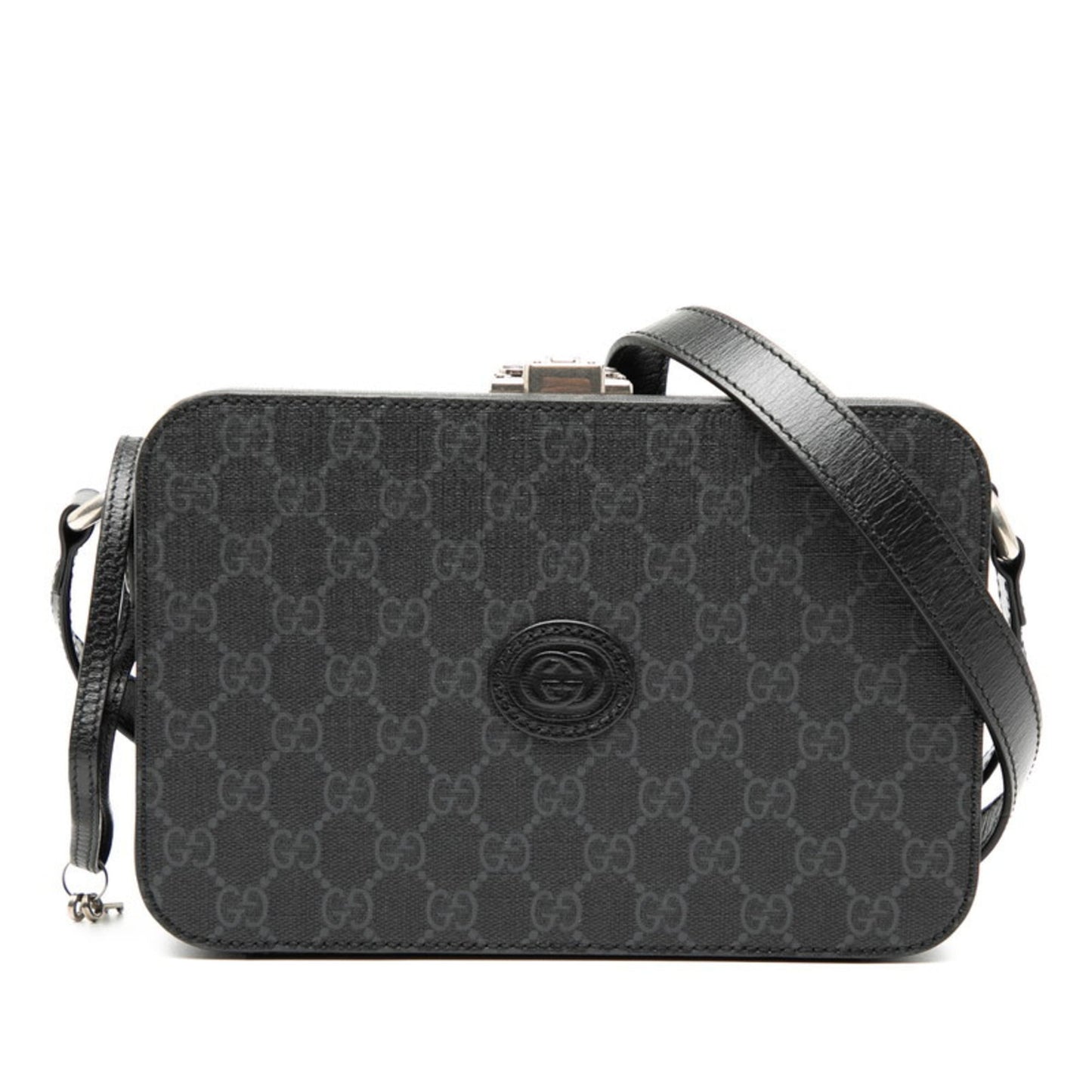 Gucci Black Gg Supreme Shoulder Bag ( )