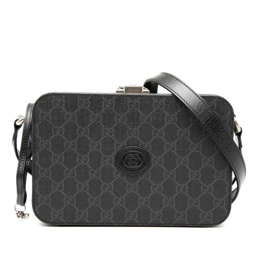 Gucci Black Gg Supreme Shoulder Bag ( )