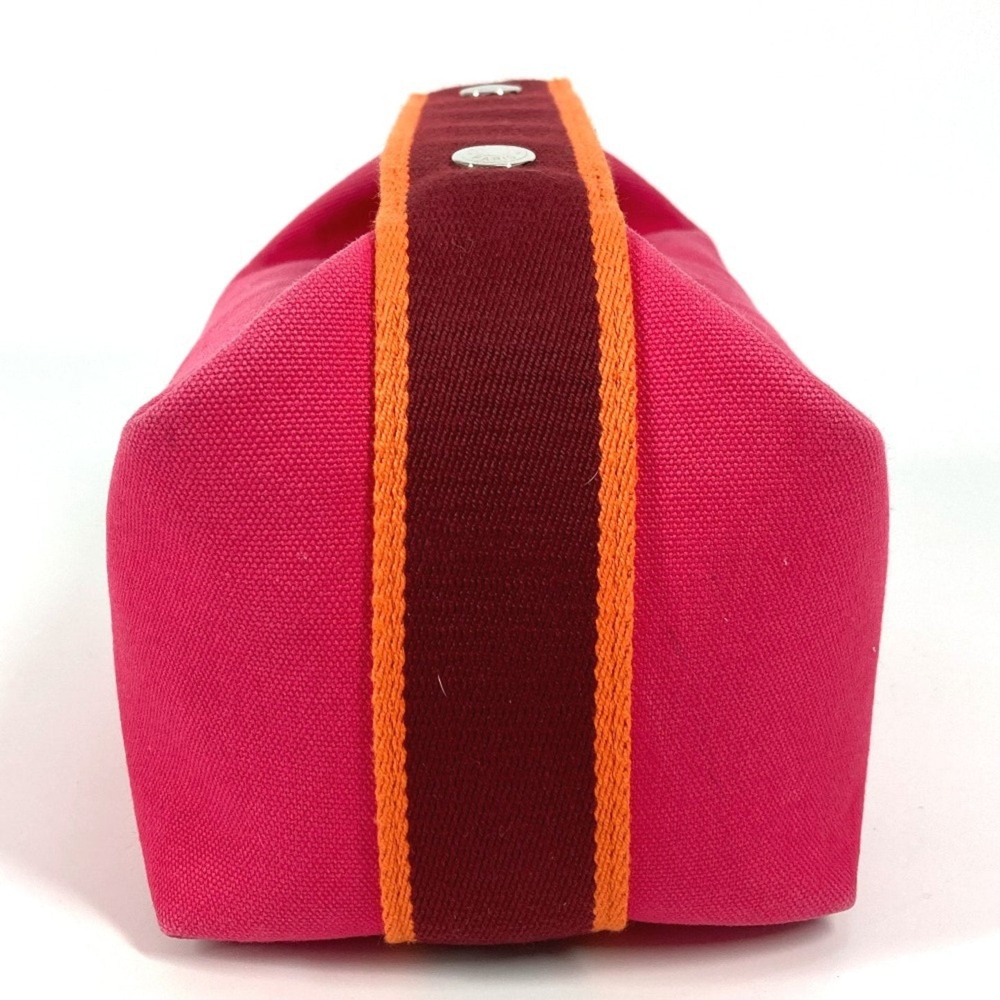 Hermes Pink Canvas Handbag Vanity Bag ( )