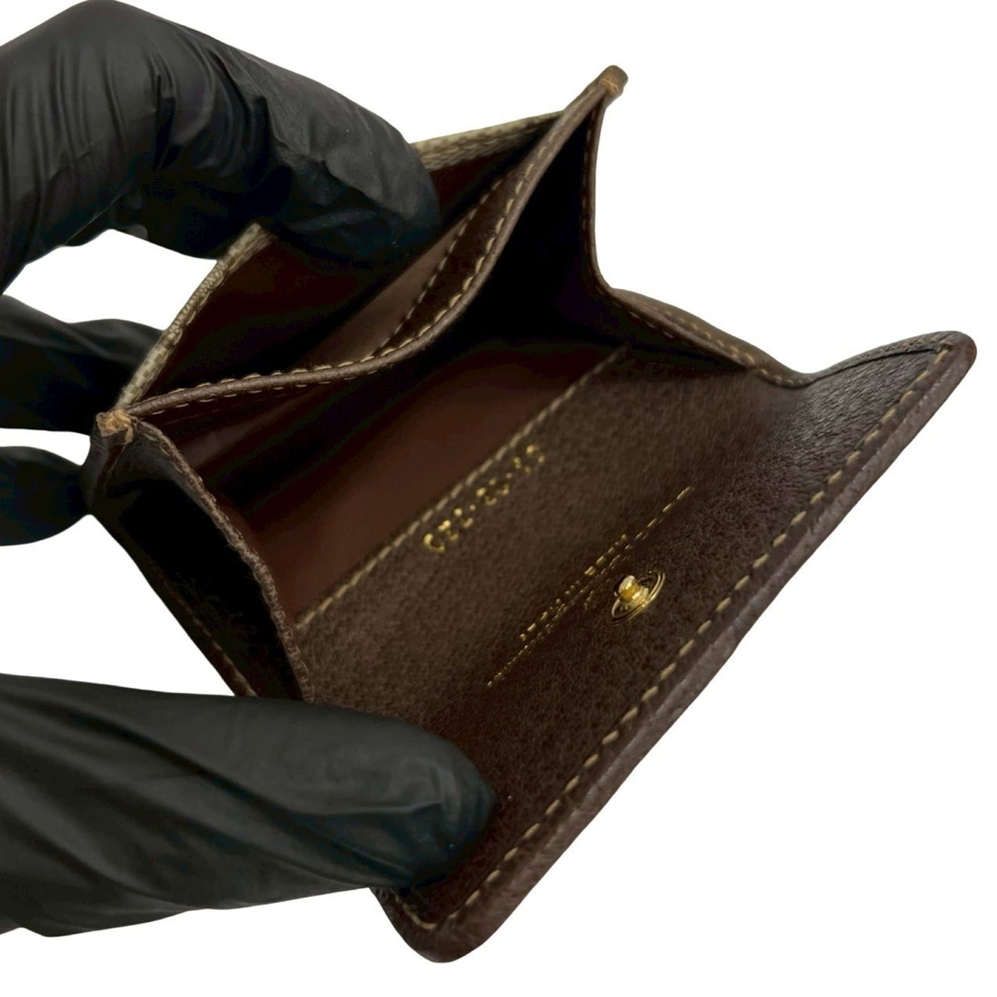 Gucci Brown Leather Pvc Coin Purse/Coin Case ( )